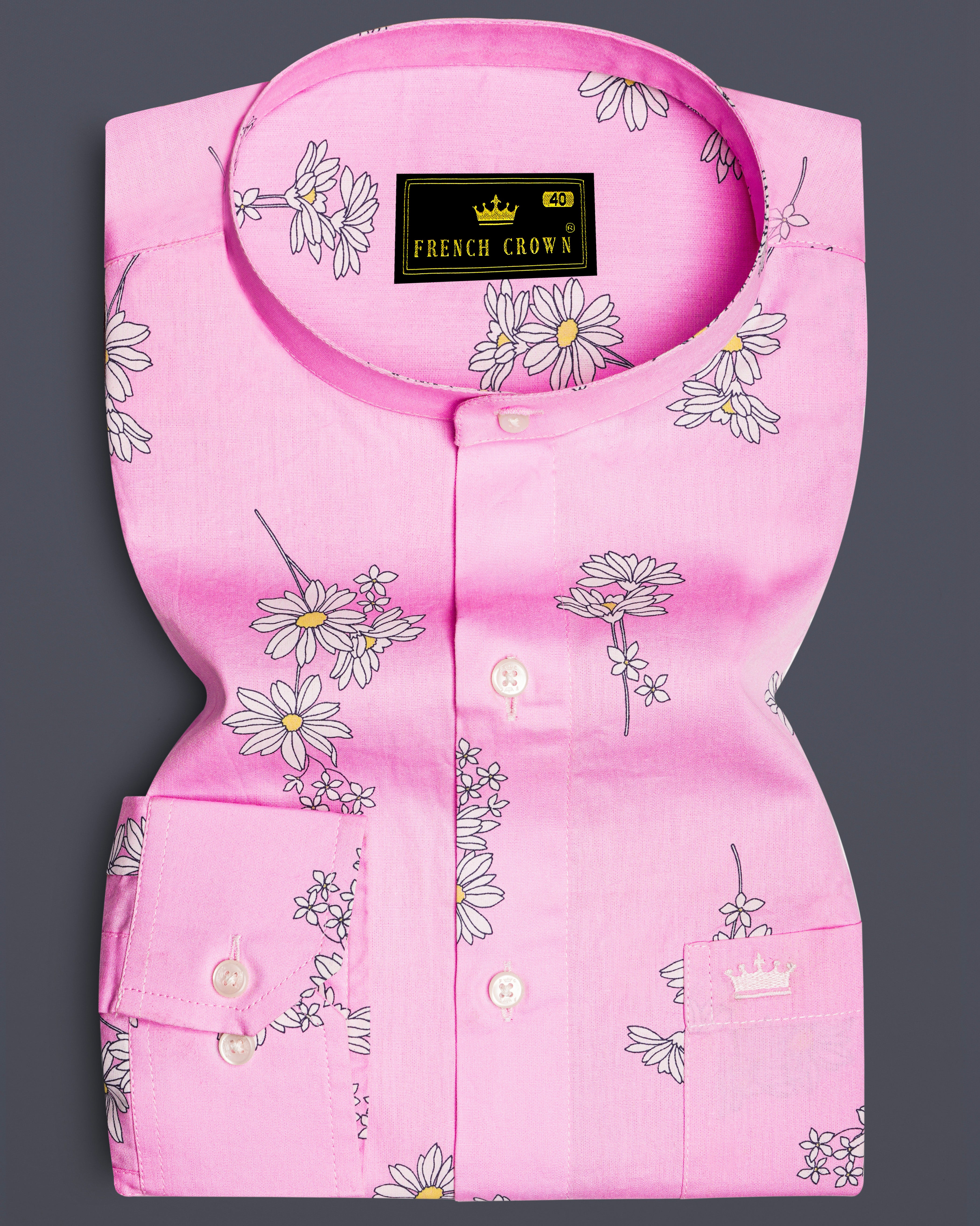 Chantilly Pink Floral Printed Premium Cotton Shirt