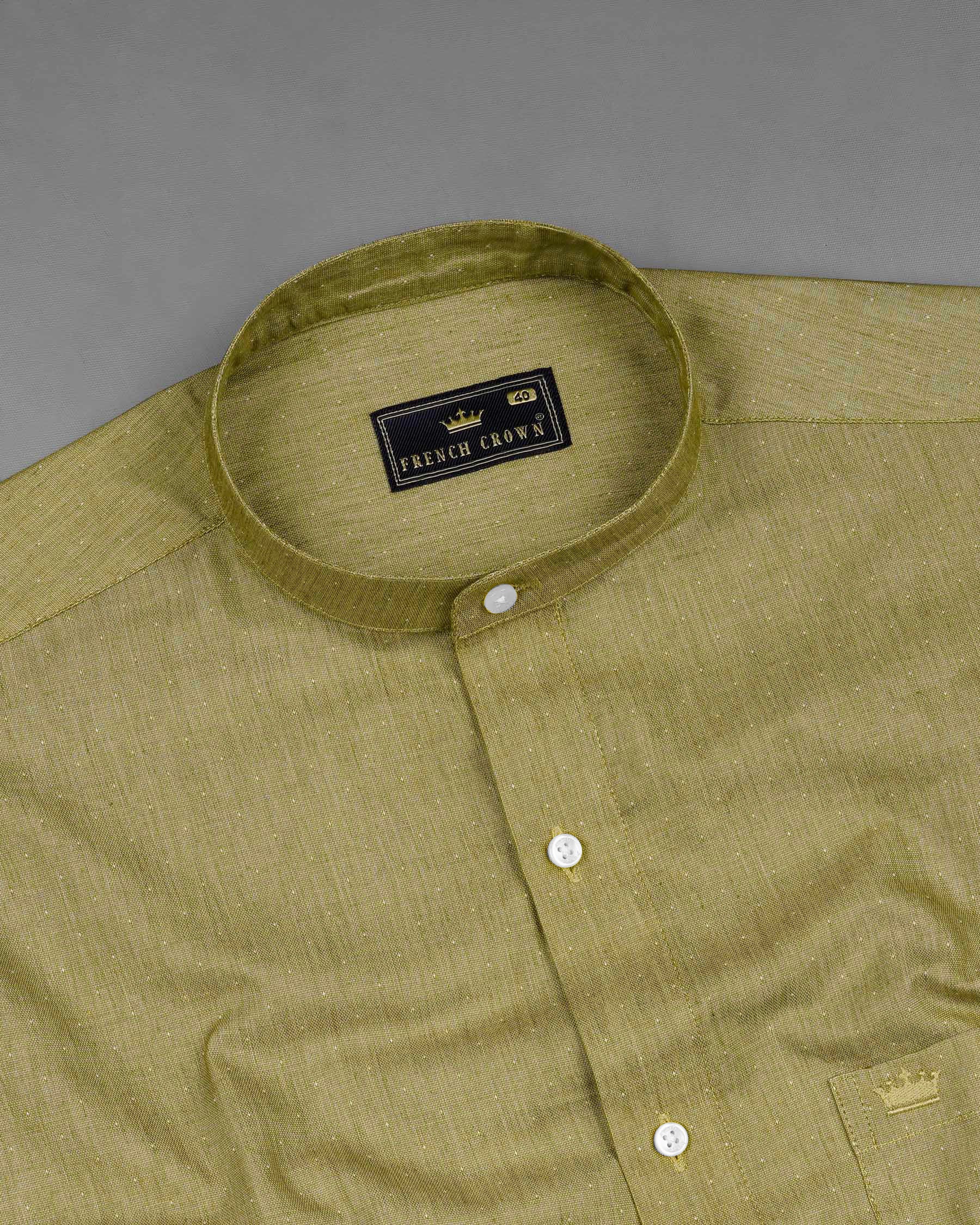 Museli Brown Dobby Textured Premium Giza Cotton Shirt