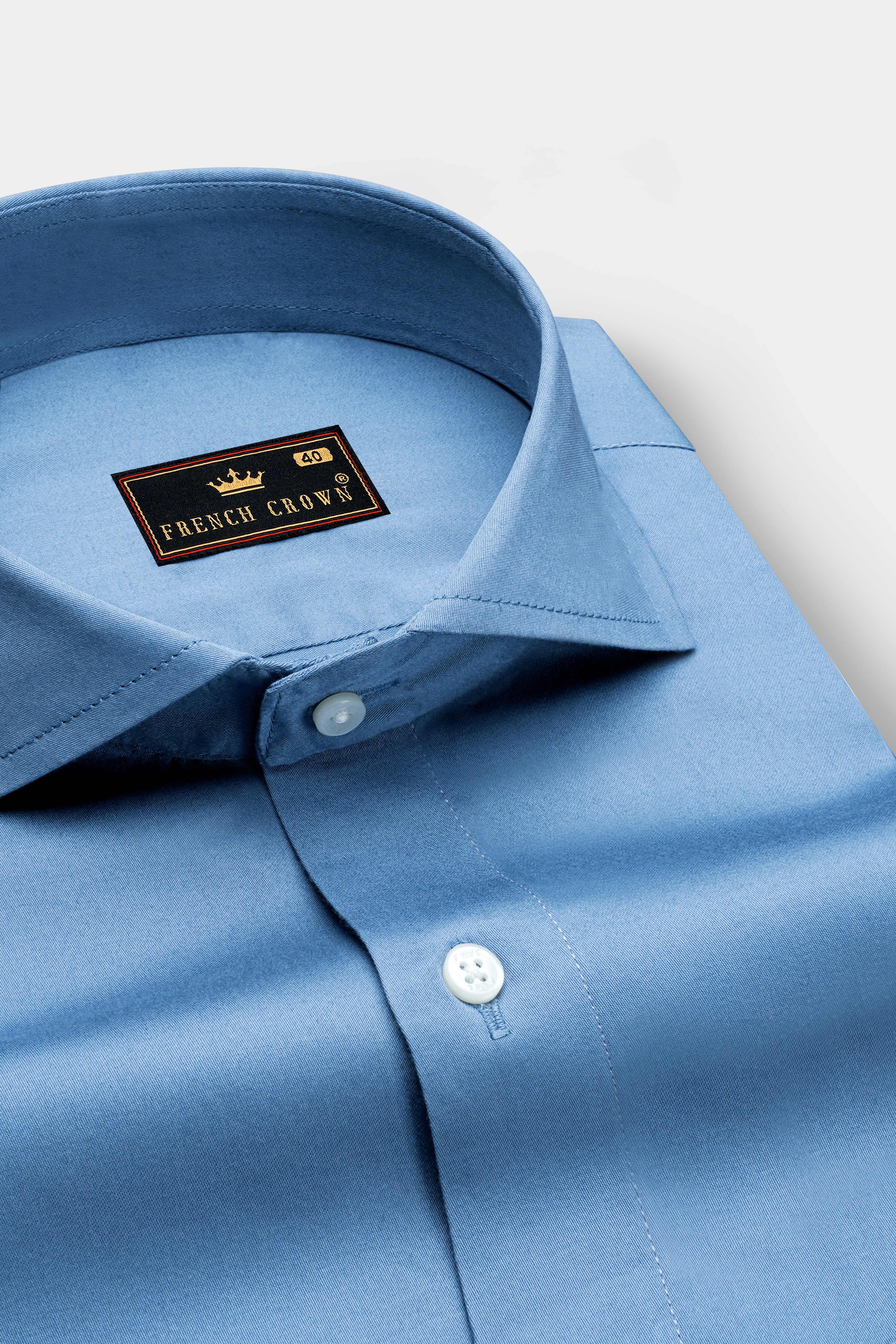 Bluish Cyan Blue Super Soft Premium Cotton Shirt