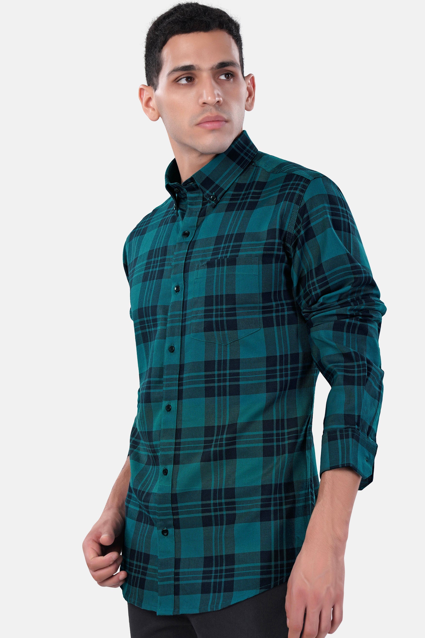 7swords-Teal Blue and Haiti Blue Plaid Premium Cotton Button Down Shirt 7S-105-BD-BLK-38, 7S-105-BD-BLK-H-38, 7S-105-BD-BLK-39, 7S-105-BD-BLK-H-39, 7S-105-BD-BLK-40, 7S-105-BD-BLK-H-40, 7S-105-BD-BLK-42, 7S-105-BD-BLK-H-42, 7S-105-BD-BLK-44, 7S-105-BD-BLK-H-44, 7S-105-BD-BLK-46, 7S-105-BD-BLK-H-46, 7S-105-BD-BLK-48, 7S-105-BD-BLK-H-48, 7S-105-BD-BLK-50, 7S-105-BD-BLK-H-50, 7S-105-BD-BLK-52, 7S-105-BD-BLK-H-52
