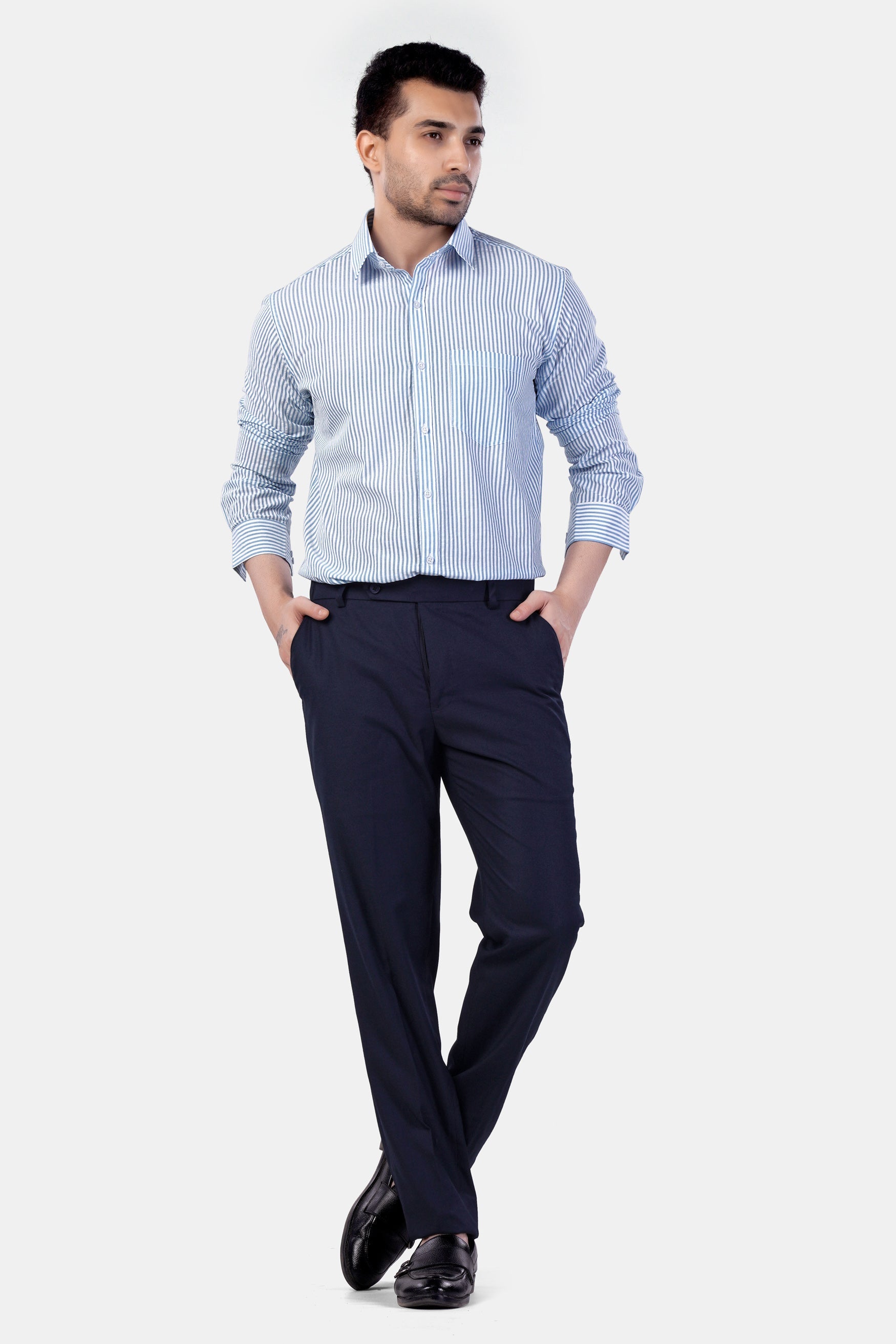 7swords-Perano Blue and White Striped Premium Cotton Shirt 7S-115-38, 7S-115-H-38, 7S-115-39, 7S-115-H-39, 7S-115-40, 7S-115-H-40, 7S-115-42, 7S-115-H-42, 7S-115-44, 7S-115-H-44, 7S-115-46, 7S-115-H-46, 7S-115-48, 7S-115-H-48, 7S-115-50, 7S-115-H-50, 7S-115-52, 7S-115-H-52