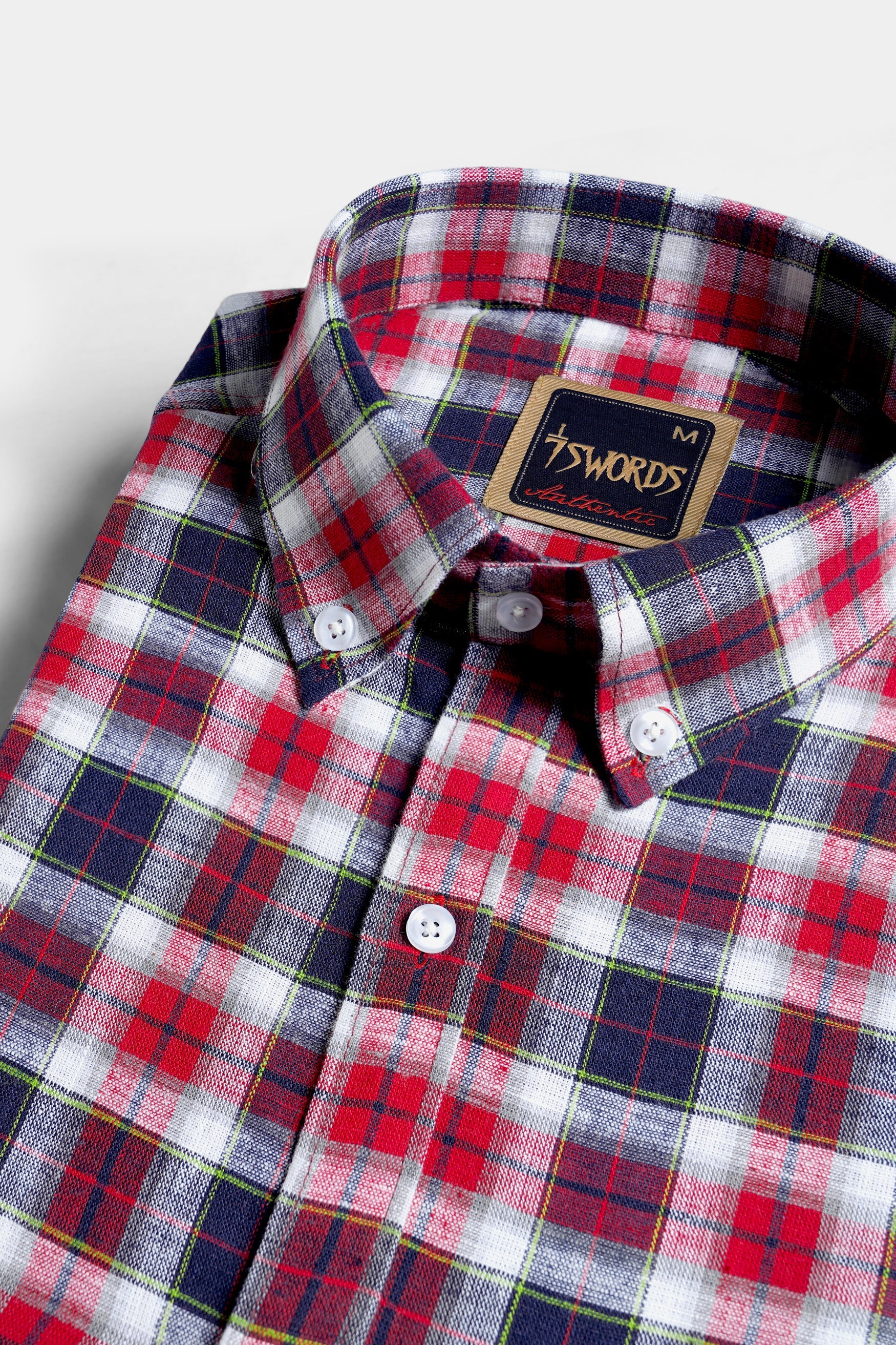 7swords-Midnight Blue with Firebrick Red and White Plaid Premium Cotton Shirt 7S-124-BD-38, 7S-124-BD-H-38, 7S-124-BD-39, 7S-124-BD-H-39, 7S-124-BD-40, 7S-124-BD-H-40, 7S-124-BD-42, 7S-124-BD-H-42, 7S-124-BD-44, 7S-124-BD-H-44, 7S-124-BD-46, 7S-124-BD-H-46, 7S-124-BD-48, 7S-124-BD-H-48, 7S-124-BD-50, 7S-124-BD-H-50, 7S-124-BD-52, 7S-124-BD-H-52