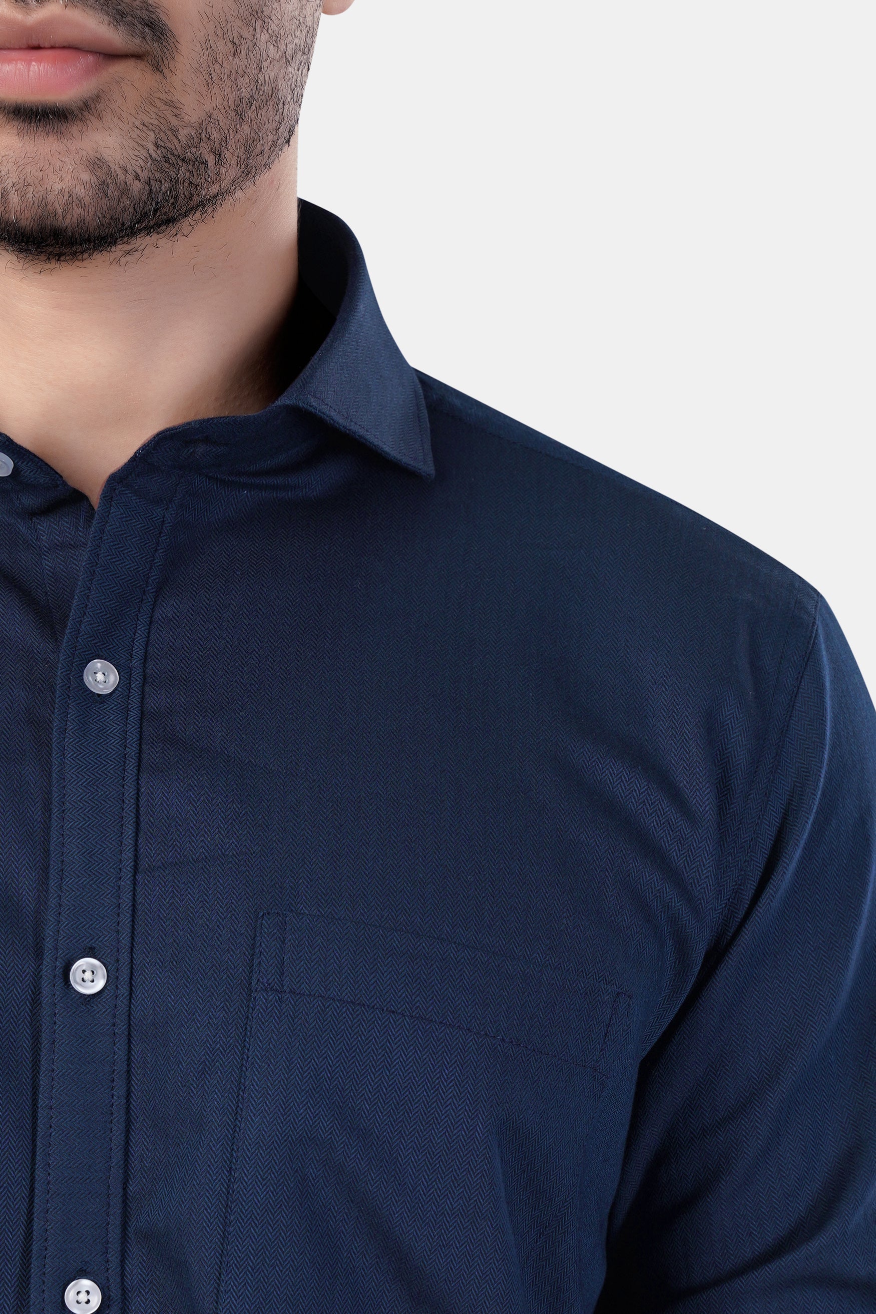 7swords-Gable Blue Herringbone Pattern Premium Cotton Shirt 7S-129-CA-38, 7S-129-CA-H-38, 7S-129-CA-39, 7S-129-CA-H-39, 7S-129-CA-40, 7S-129-CA-H-40, 7S-129-CA-42, 7S-129-CA-H-42, 7S-129-CA-44, 7S-129-CA-H-44, 7S-129-CA-46, 7S-129-CA-H-46, 7S-129-CA-48, 7S-129-CA-H-48, 7S-129-CA-50, 7S-129-CA-H-50, 7S-129-CA-52, 7S-129-CA-H-52