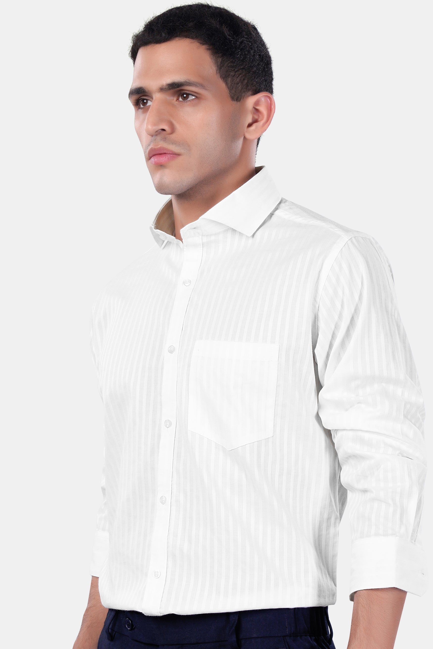 7swords-Bright White Striped Premium Cotton Shirt 7S-130-CA-38, 7S-130-CA-H-38, 7S-130-CA-39, 7S-130-CA-H-39, 7S-130-CA-40, 7S-130-CA-H-40, 7S-130-CA-42, 7S-130-CA-H-42, 7S-130-CA-44, 7S-130-CA-H-44, 7S-130-CA-46, 7S-130-CA-H-46, 7S-130-CA-48, 7S-130-CA-H-48, 7S-130-CA-50, 7S-130-CA-H-50, 7S-130-CA-52, 7S-130-CA-H-52