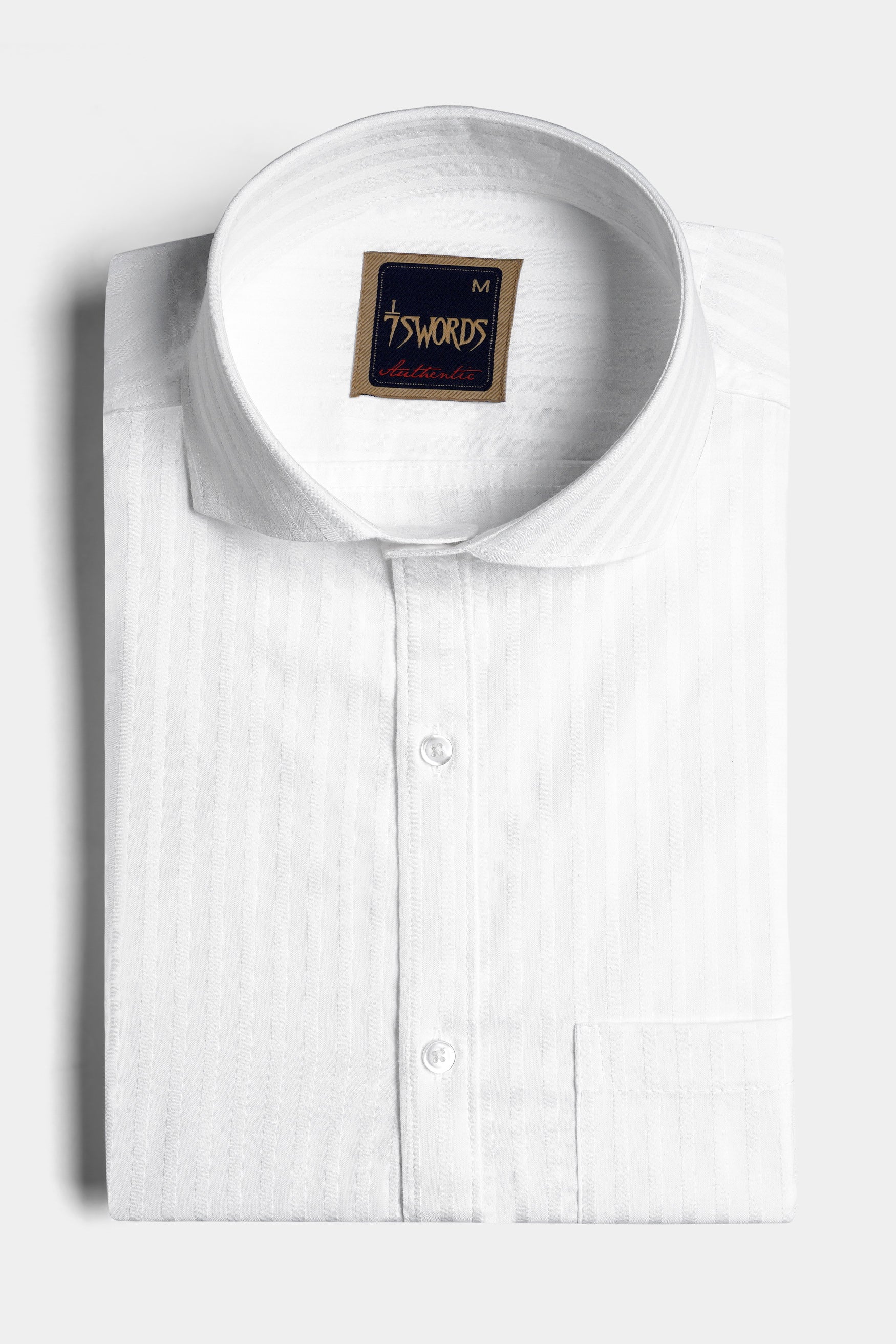 7swords-Bright White Striped Premium Cotton Shirt 7S-130-CA-38, 7S-130-CA-H-38, 7S-130-CA-39, 7S-130-CA-H-39, 7S-130-CA-40, 7S-130-CA-H-40, 7S-130-CA-42, 7S-130-CA-H-42, 7S-130-CA-44, 7S-130-CA-H-44, 7S-130-CA-46, 7S-130-CA-H-46, 7S-130-CA-48, 7S-130-CA-H-48, 7S-130-CA-50, 7S-130-CA-H-50, 7S-130-CA-52, 7S-130-CA-H-52