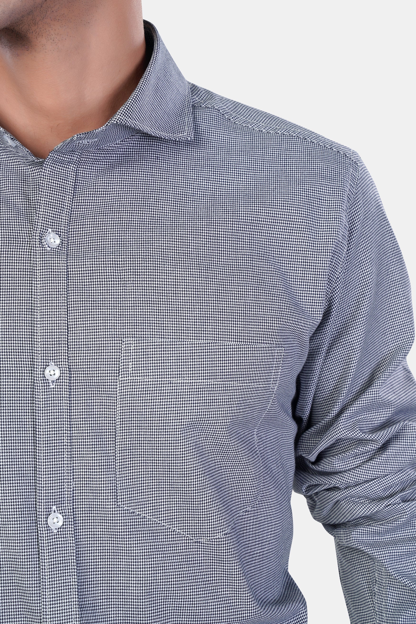 7swords-Mako Gray and Nobel Gray Houndstooth Premium Cotton Shirt 7S-131-CA-38, 7S-131-CA-H-38, 7S-131-CA-39, 7S-131-CA-H-39, 7S-131-CA-40, 7S-131-CA-H-40, 7S-131-CA-42, 7S-131-CA-H-42, 7S-131-CA-44, 7S-131-CA-H-44, 7S-131-CA-46, 7S-131-CA-H-46, 7S-131-CA-48, 7S-131-CA-H-48, 7S-131-CA-50, 7S-131-CA-H-50, 7S-131-CA-52, 7S-131-CA-H-52