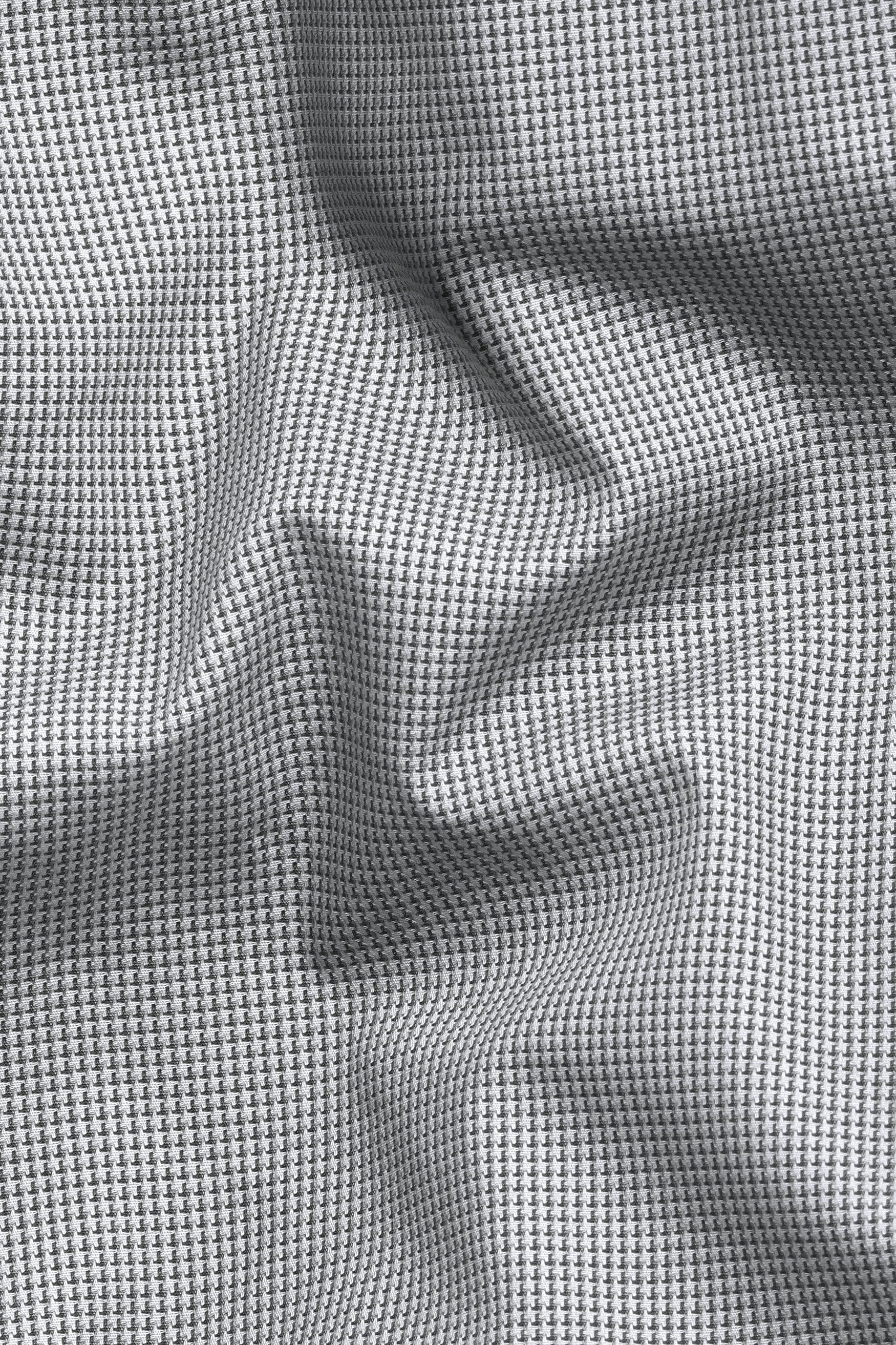 7swords-Gunsmoke Gray Houndstooth Premium Cotton Shirt 7S-141-38, 7S-141-39, 7S-141-40, 7S-141-42