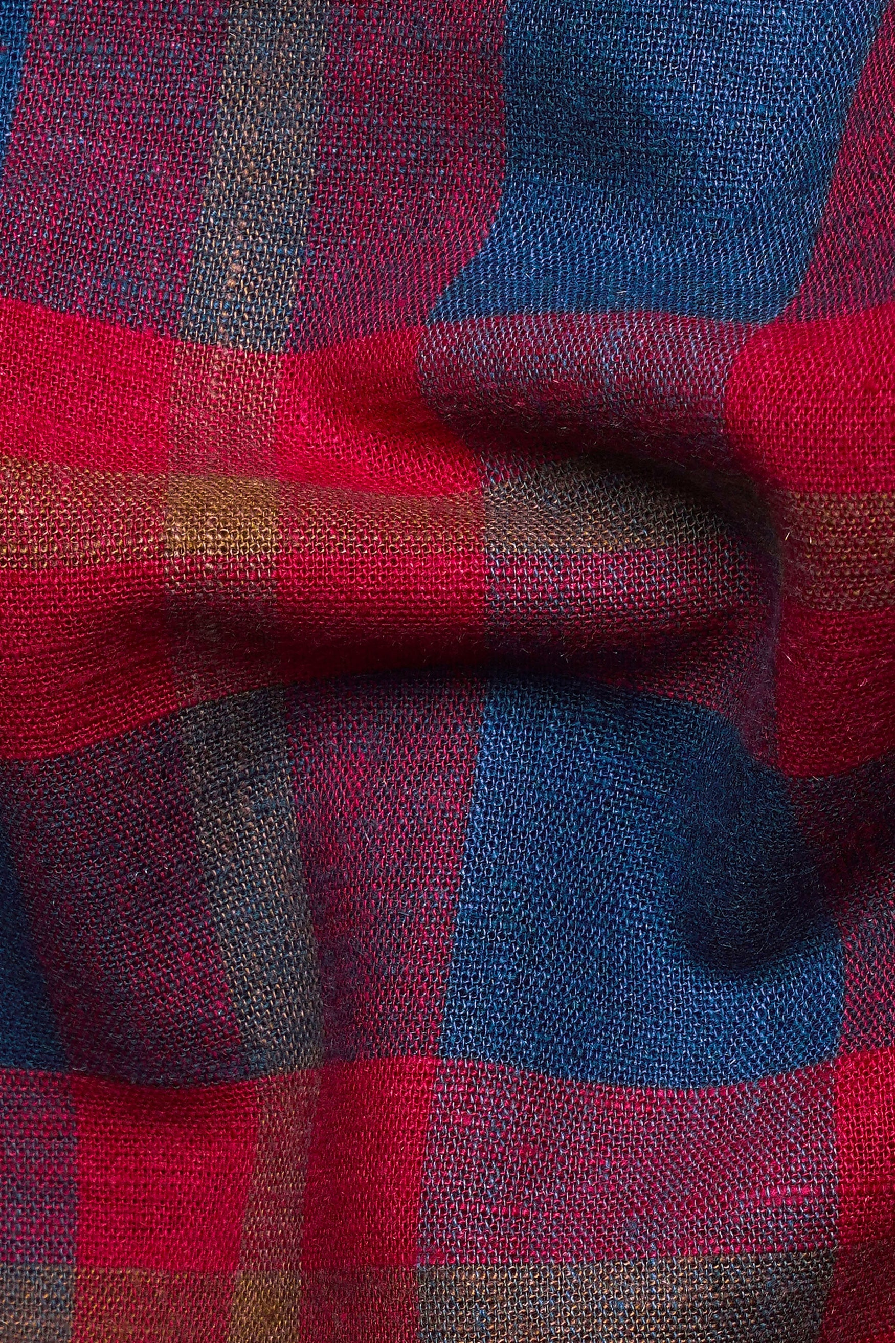 7swords-Falu Red and Pickled Blue Checkered Premium Cotton Button Down Shirt 7S-147-BD-38, 7S-147-BD-39, 7S-147-BD-40, 7S-147-BD-42