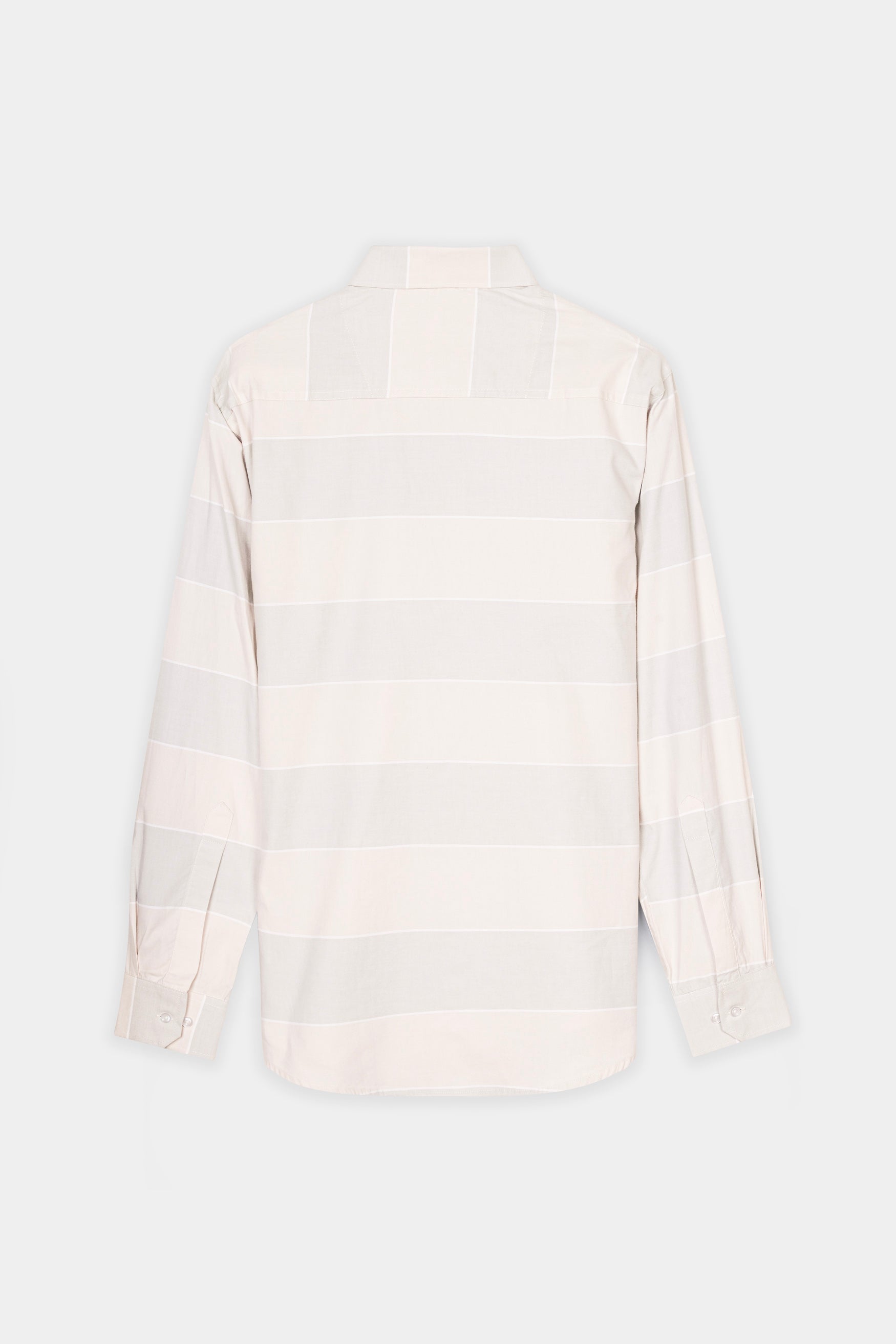 7swords-Amour Beige and Oyster Brown Striped Premium Cotton Shirt 7S-165-38, 7S-165-39, 7S-165-40, 7S-165-42