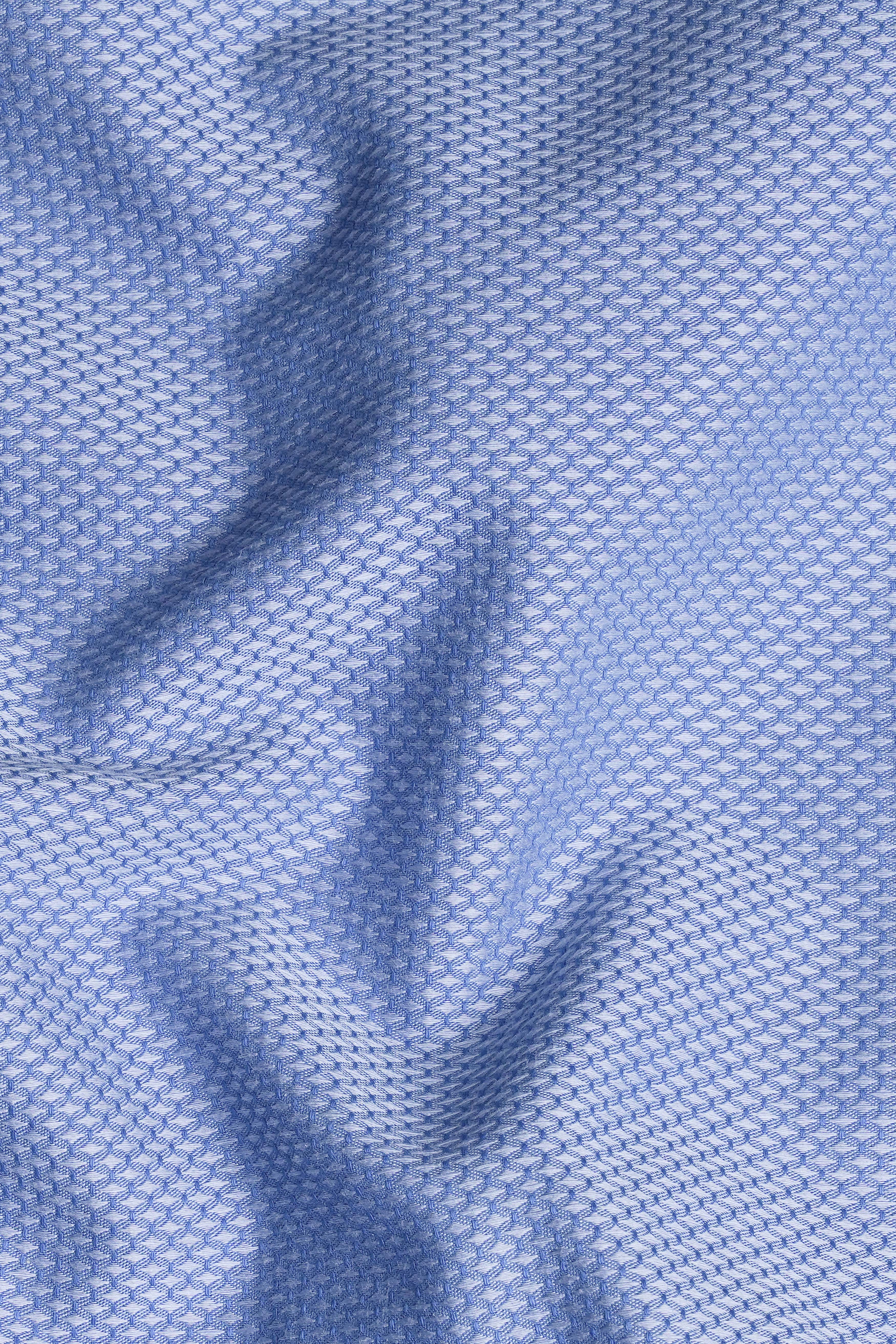 7swords-Faded Blue textured Premium Cotton Shirt 7S-171-38, 7S-171-39, 7S-171-40, 7S-171-42