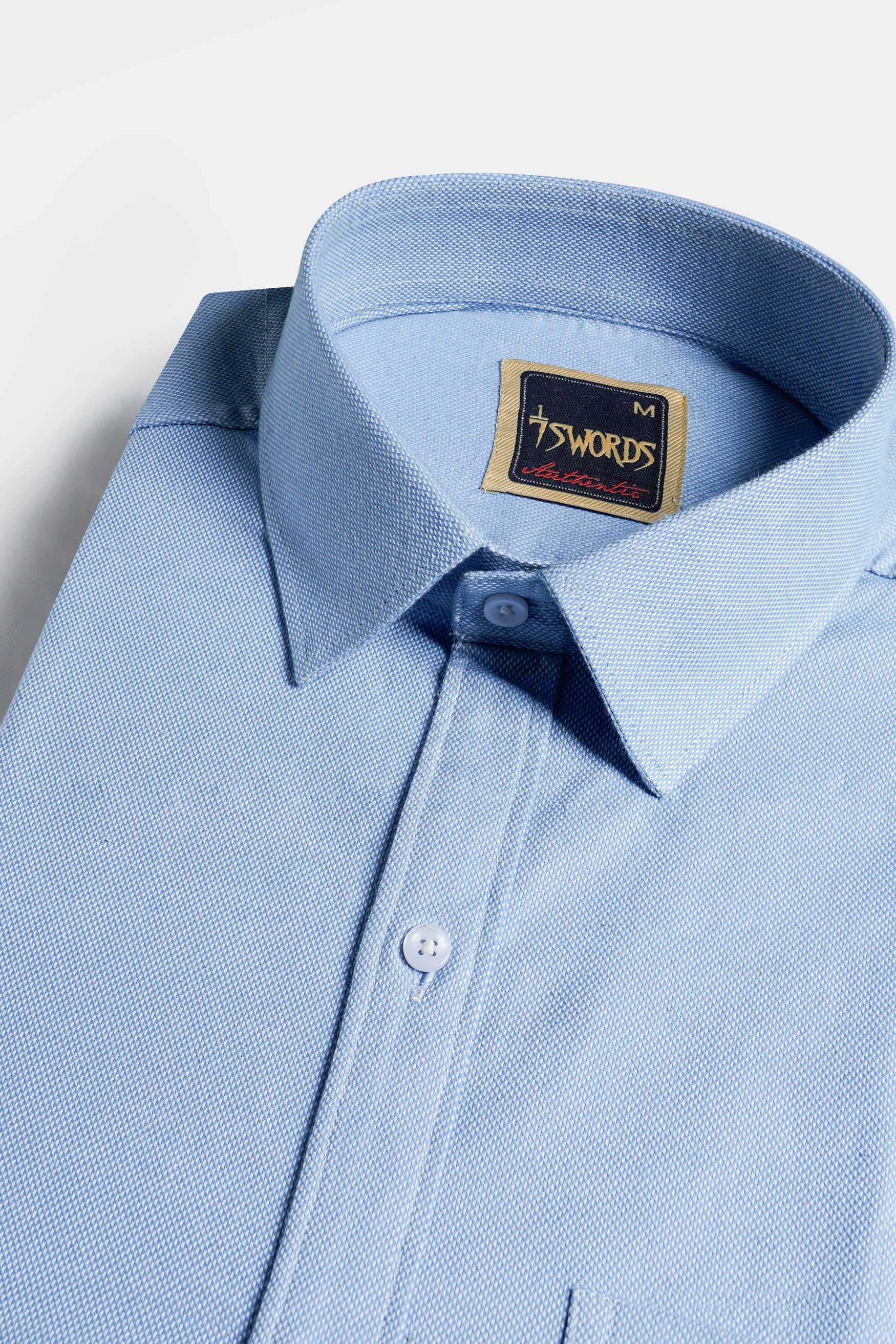 7swords-Spindle Blue Premium Cotton Shirt 7S-181-38, 7S-181-39, 7S-181-40, 7S-181-42