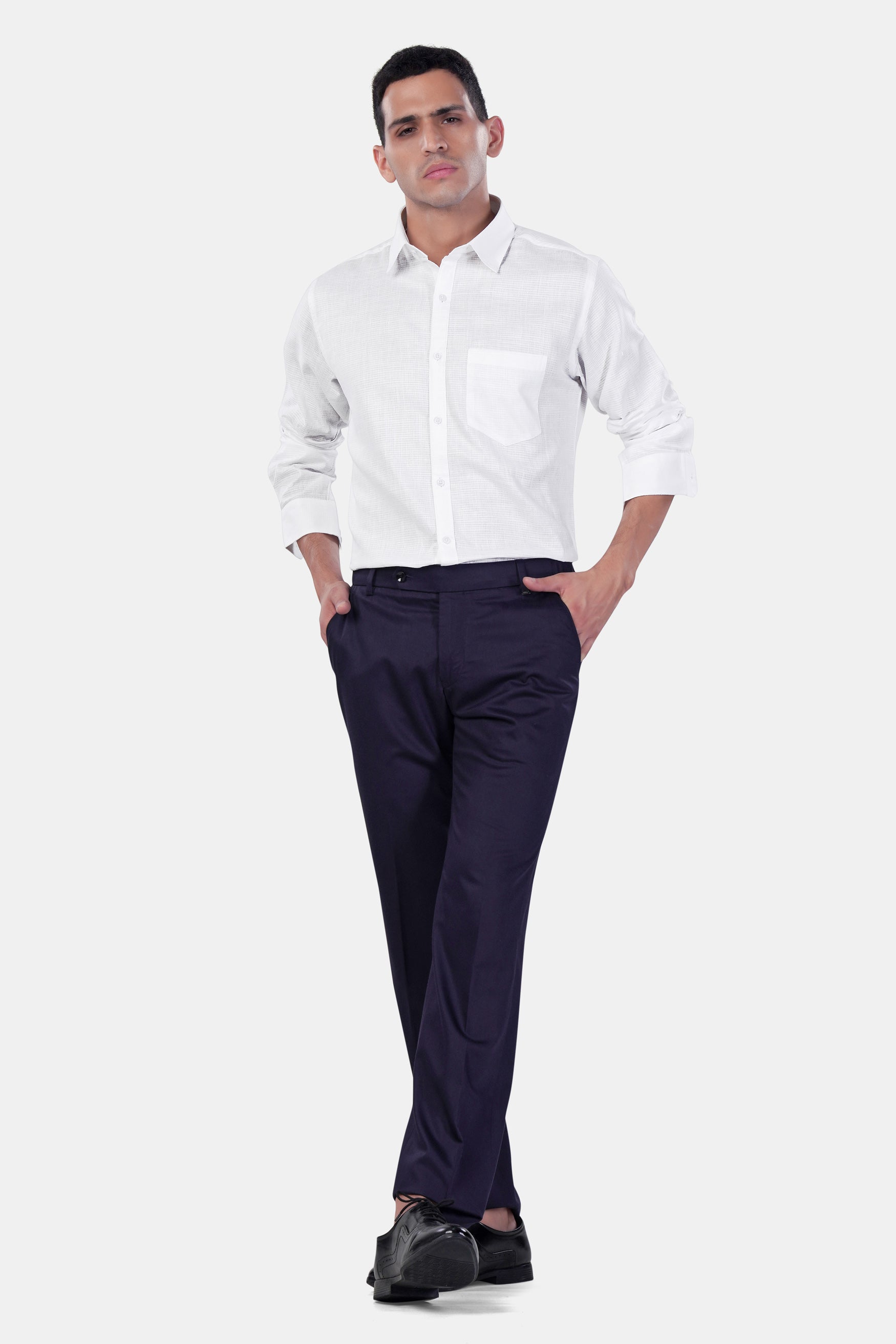 7swords-Bright White Premium Cotton Shirt 7S-183-38, 7S-183-39, 7S-183-40, 7S-183-42