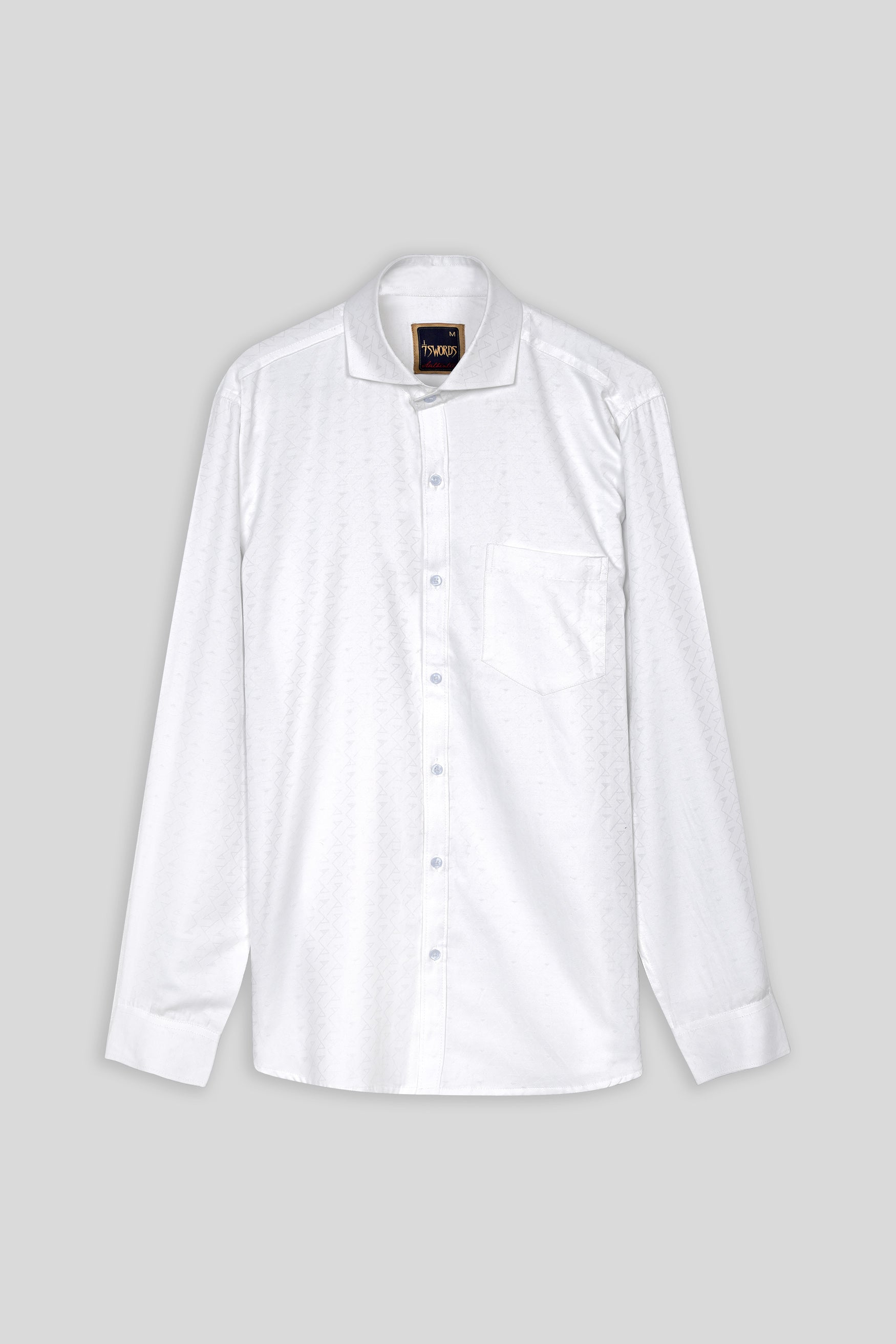 7swords-Bright White Premium Cotton Shirt 7S-186-CA-38, 7S-186-CA-39, 7S-186-CA-40, 7S-186-CA-42