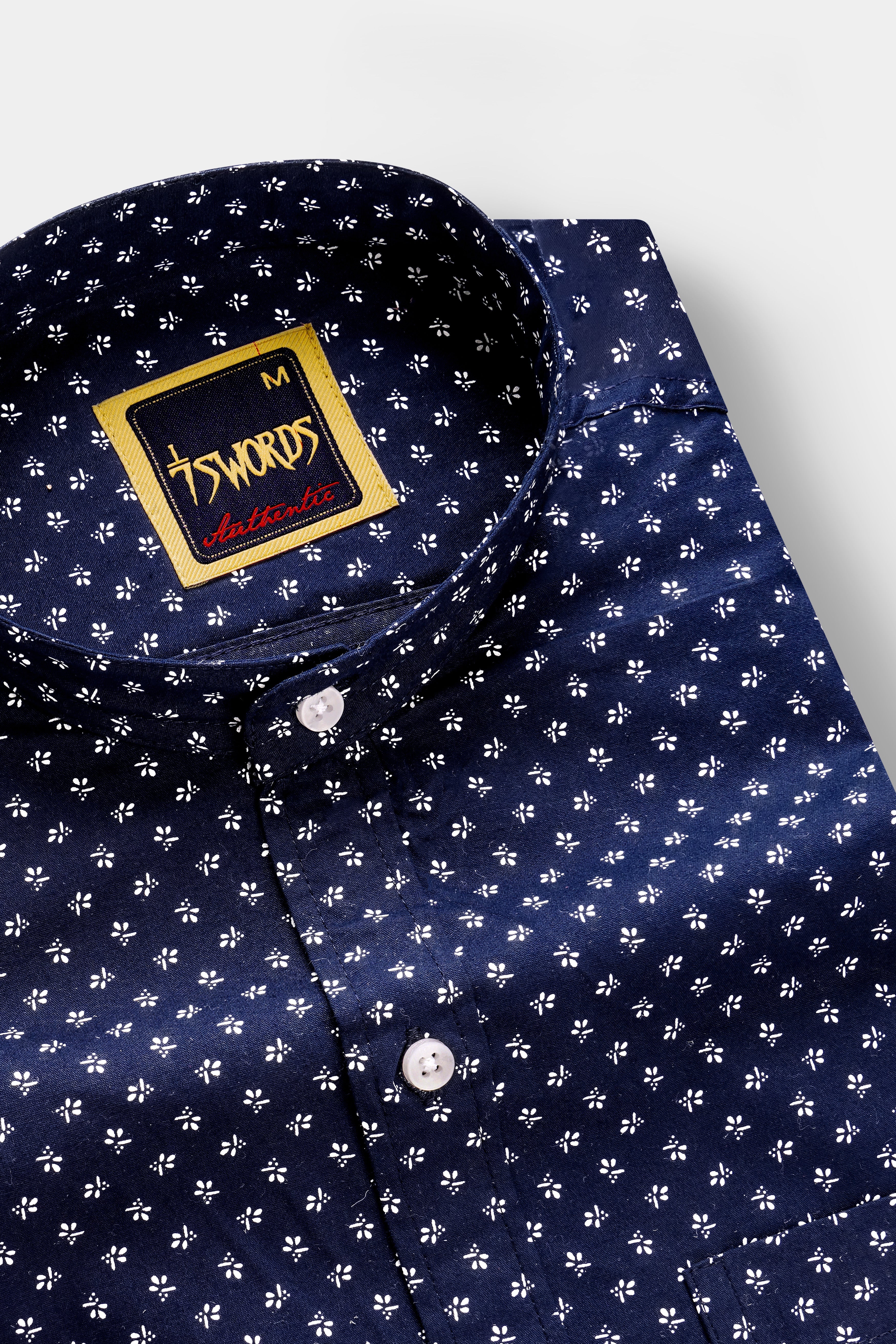 7swords-Haiti Blue Printed Premium Cotton Casual Shirt 7S-190-M-38, 7S-190-M-H-38, 7S-190-M-39, 7S-190-M-H-39, 7S-190-M-40, 7S-190-M-H-40, 7S-190-M-42, 7S-190-M-H-42, 7S-190-M-44, 7S-190-M-H-44, 7S-190-M-46, 7S-190-M-H-46, 7S-190-M-48, 7S-190-M-H-48, 7S-190-M-50, 7S-190-M-H-50, 7S-190-M-52, 7S-190-M-H-52