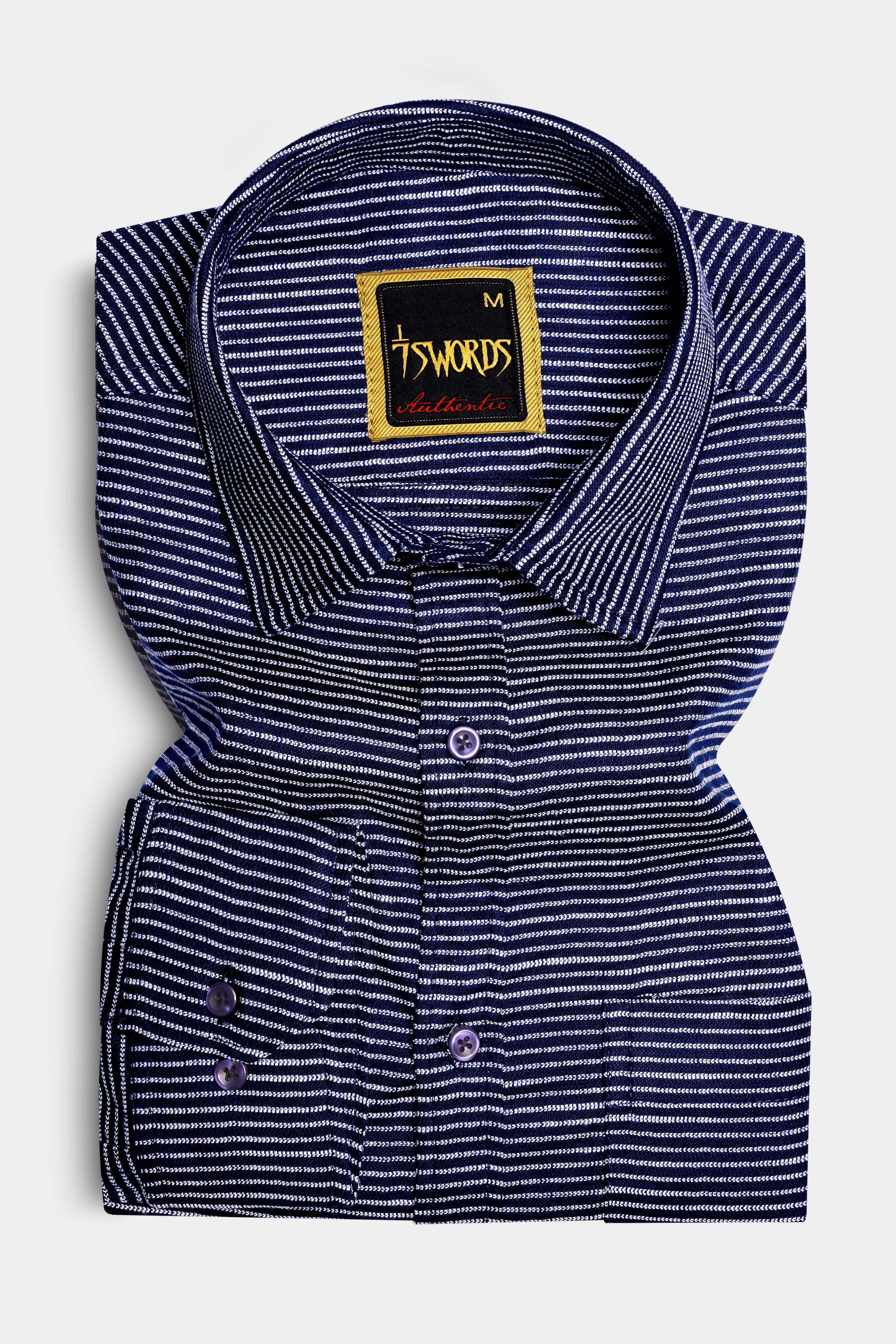 7swords-Navy Striped Premium Cotton Dress Shirt 7S-191-BLE-38, 7S-191-BLE-H-38, 7S-191-BLE-39, 7S-191-BLE-H-39, 7S-191-BLE-40, 7S-191-BLE-H-40, 7S-191-BLE-42, 7S-191-BLE-H-42, 7S-191-BLE-44, 7S-191-BLE-H-44, 7S-191-BLE-46, 7S-191-BLE-H-46, 7S-191-BLE-48, 7S-191-BLE-H-48, 7S-191-BLE-50, 7S-191-BLE-H-50, 7S-191-BLE-52, 7S-191-BLE-H-52