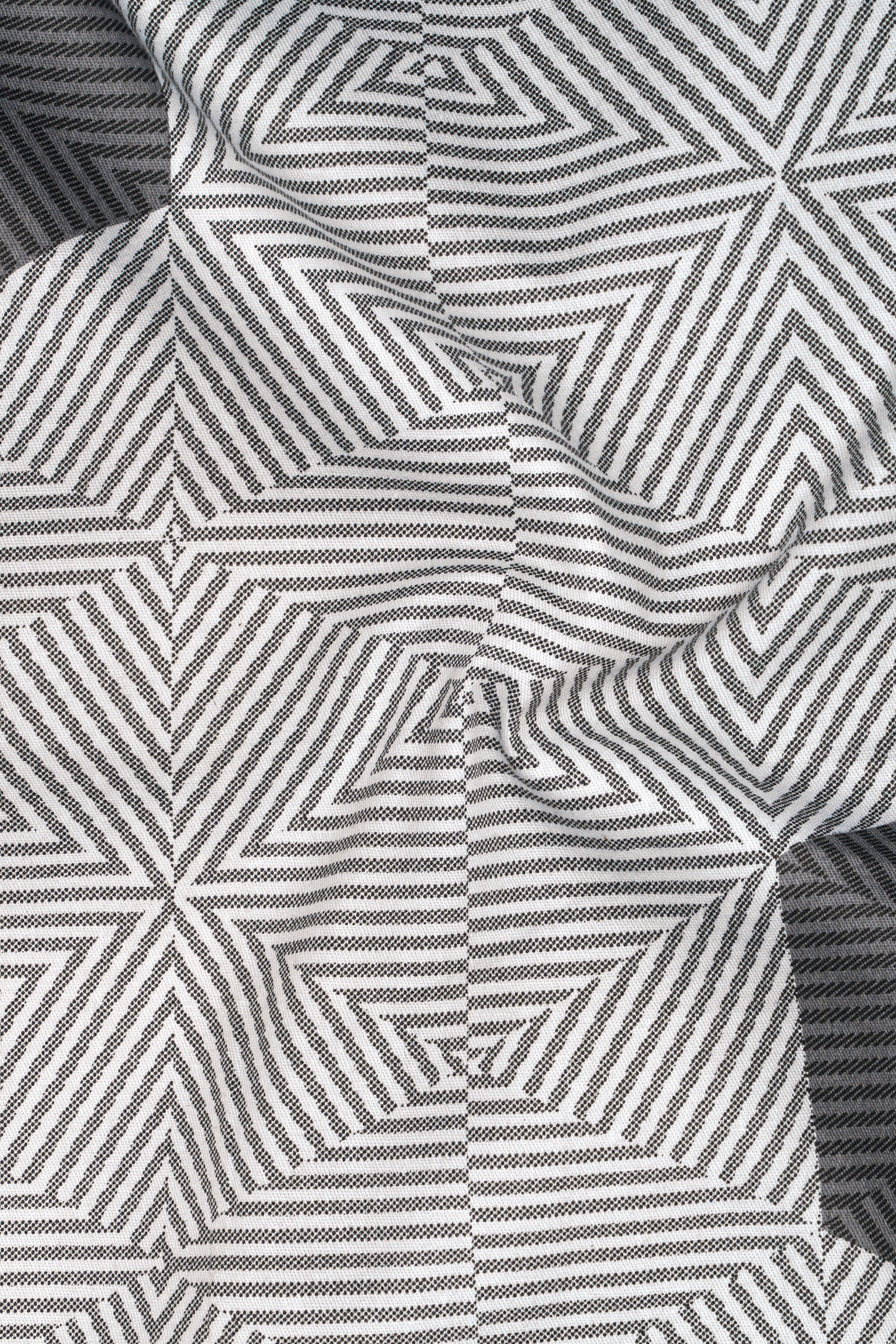 Oslo Gray and Bright White 3D Printed Super Soft Premium Cotton Shirt