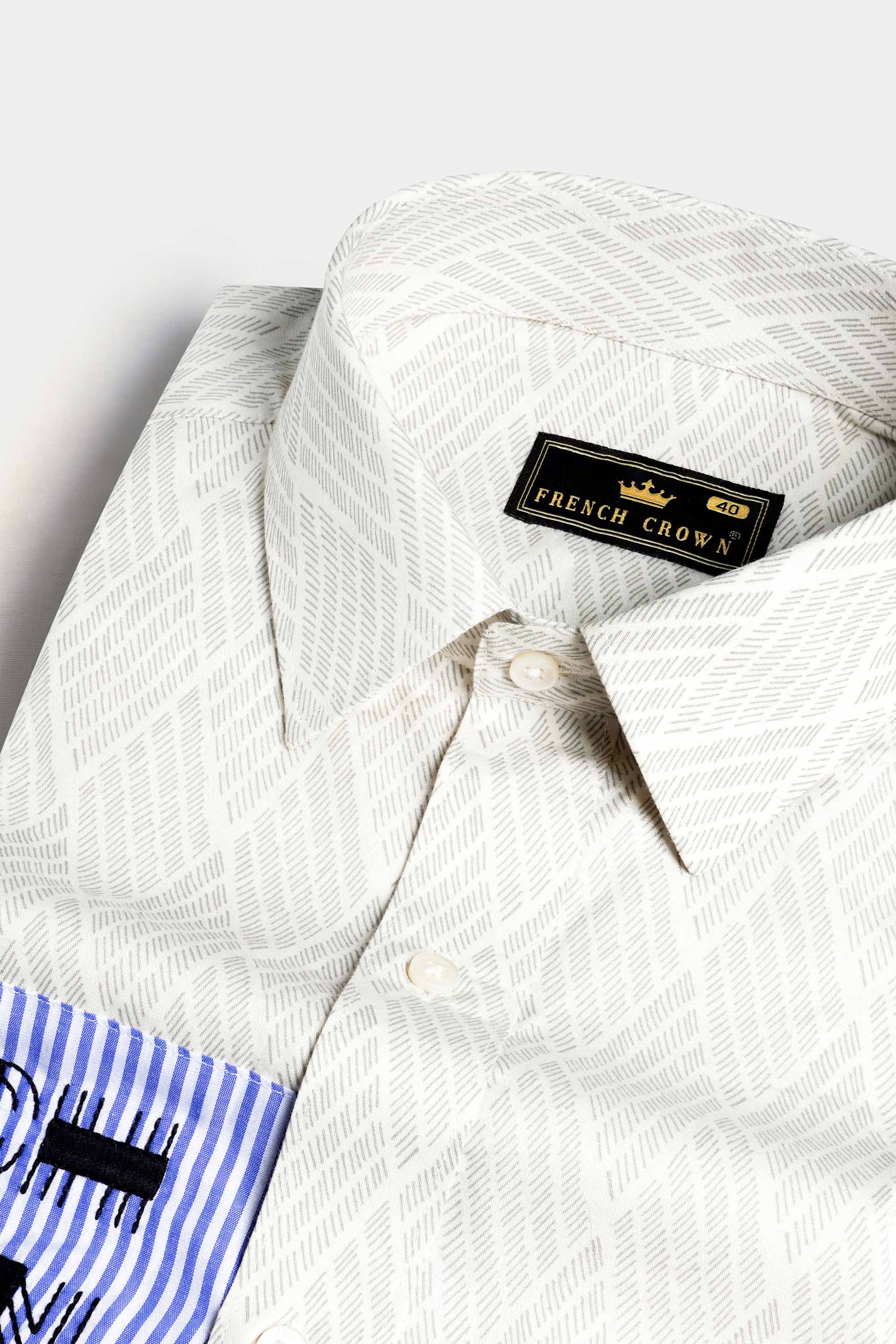Gainsboro Gray and Glaucous Blue Striped Brand Name Embroidered Premium Cotton Designer Shirt 8204-P7-E333-38, 8204-P7-E333-H-38, 8204-P7-E333-39, 8204-P7-E333-H-39, 8204-P7-E333-40, 8204-P7-E333-H-40, 8204-P7-E333-42, 8204-P7-E333-H-42, 8204-P7-E333-44, 8204-P7-E333-H-44, 8204-P7-E333-46, 8204-P7-E333-H-46, 8204-P7-E333-48, 8204-P7-E333-H-48, 8204-P7-E333-50, 8204-P7-E333-H-50, 8204-P7-E333-52, 8204-P7-E333-H-52