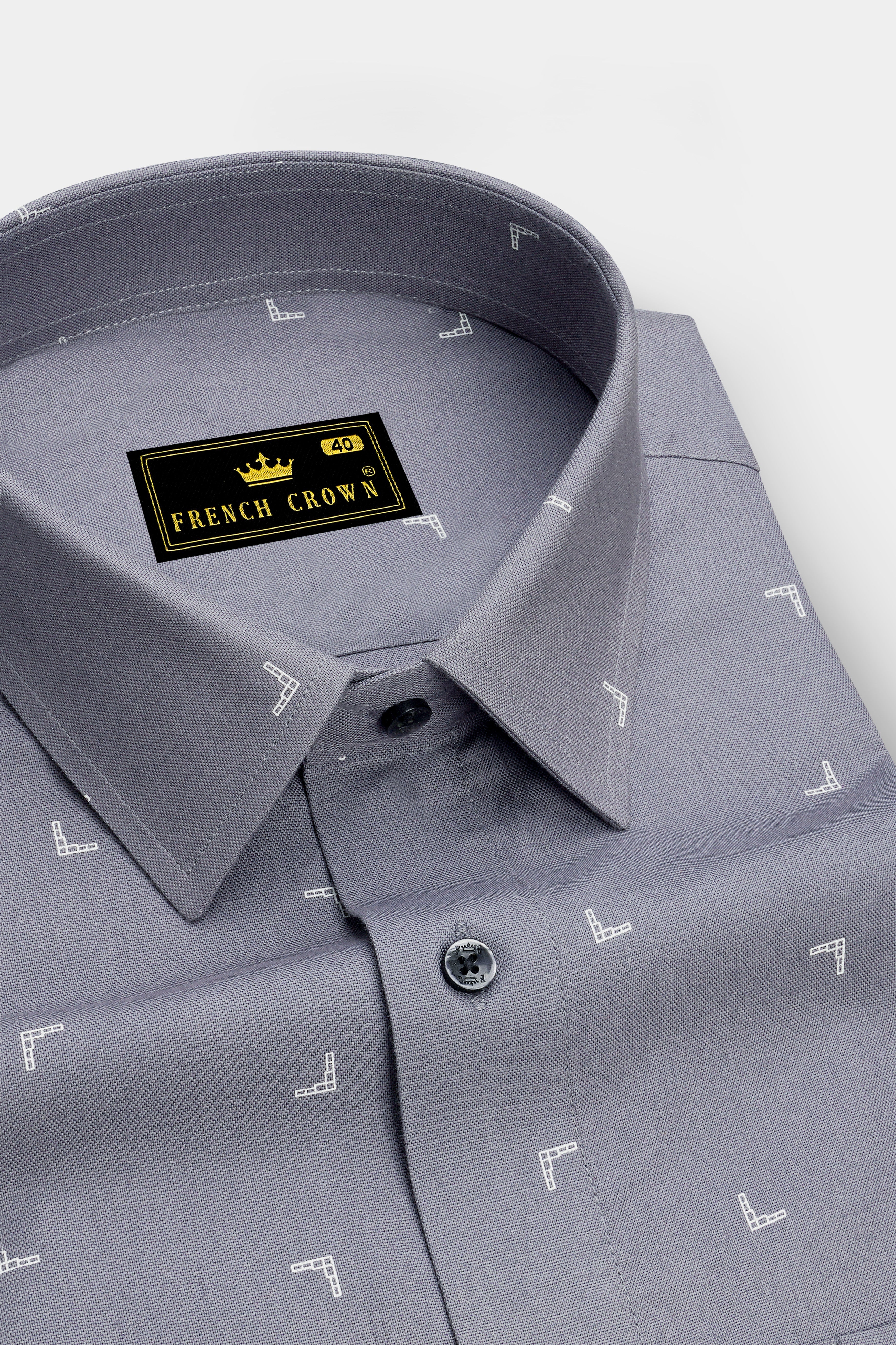 Concord Gray with White Royal Oxford Shirt