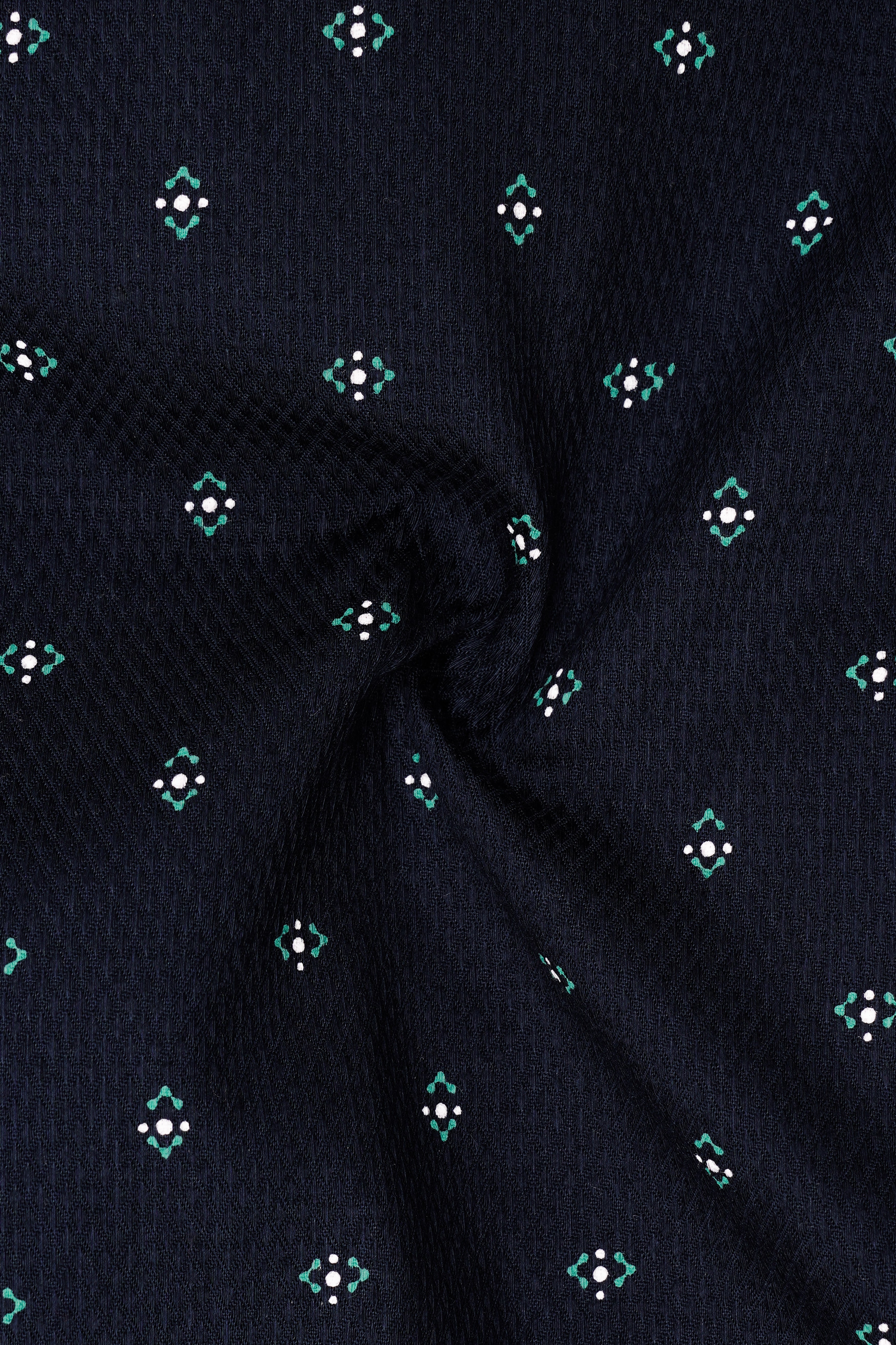 Blue Dobby Textured Premium Giza Cotton Shirt