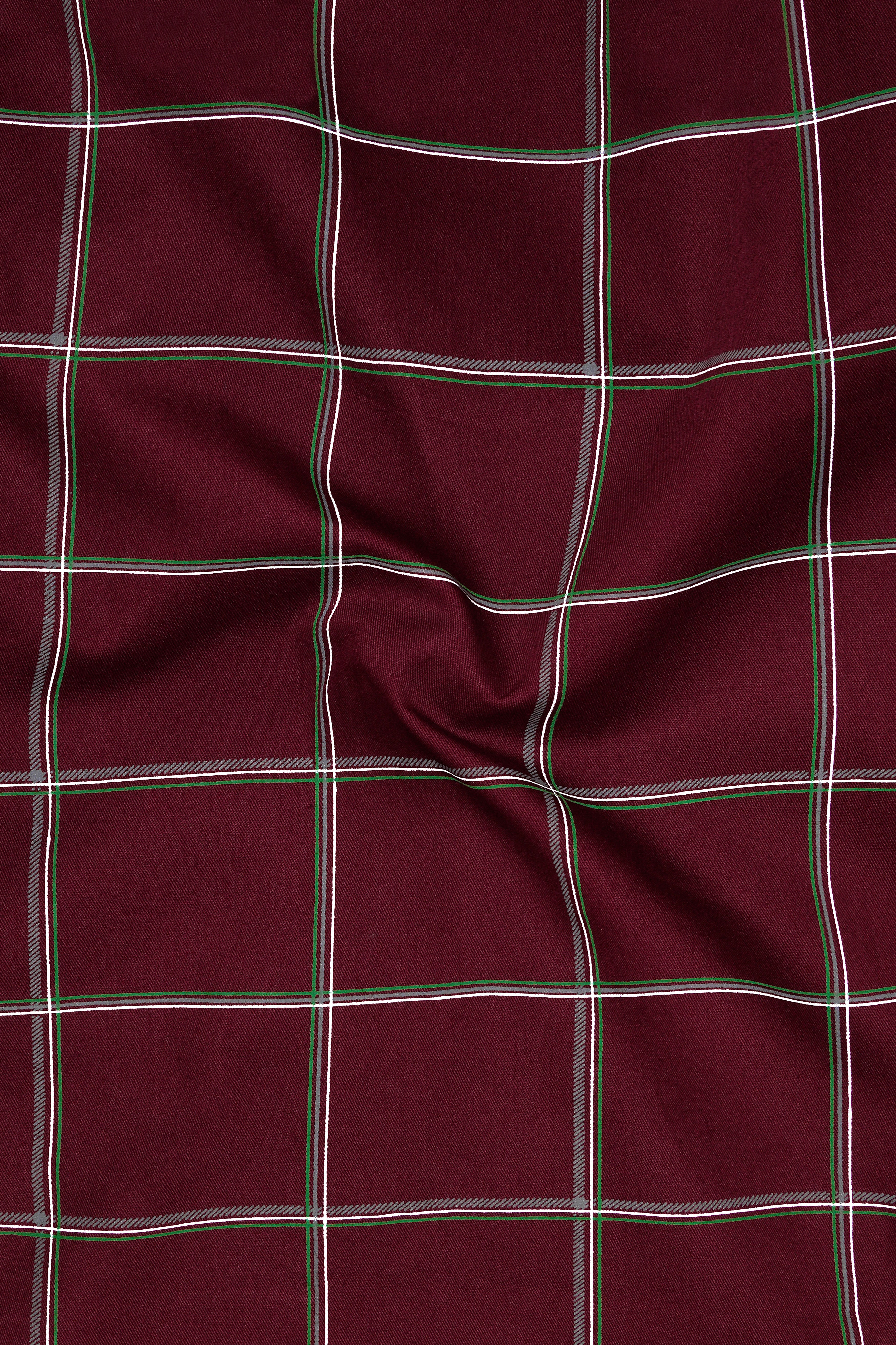 Persianplum Red Windowpane Royal Oxford Shirt