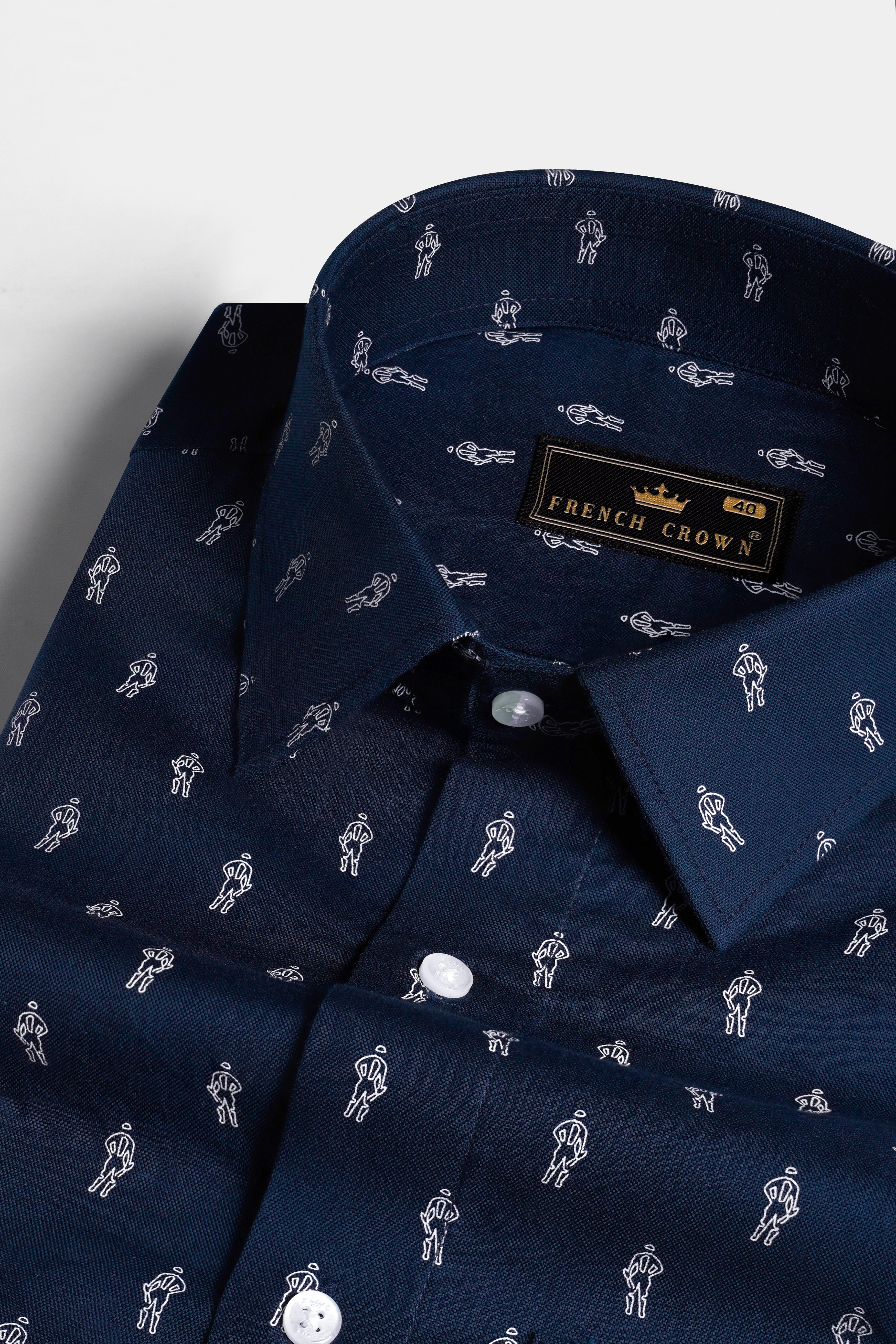 Cinder Blue and White Printed with Patchwork Royal Oxford Designer Shirt 8626-E201-38, 8626-E201-H-38, 8626-E201-39, 8626-E201-H-39, 8626-E201-40, 8626-E201-H-40, 8626-E201-42, 8626-E201-H-42, 8626-E201-44, 8626-E201-H-44, 8626-E201-46, 8626-E201-H-46, 8626-E201-48, 8626-E201-H-48, 8626-E201-50, 8626-E201-H-50, 8626-E201-52, 8626-E201-H-52