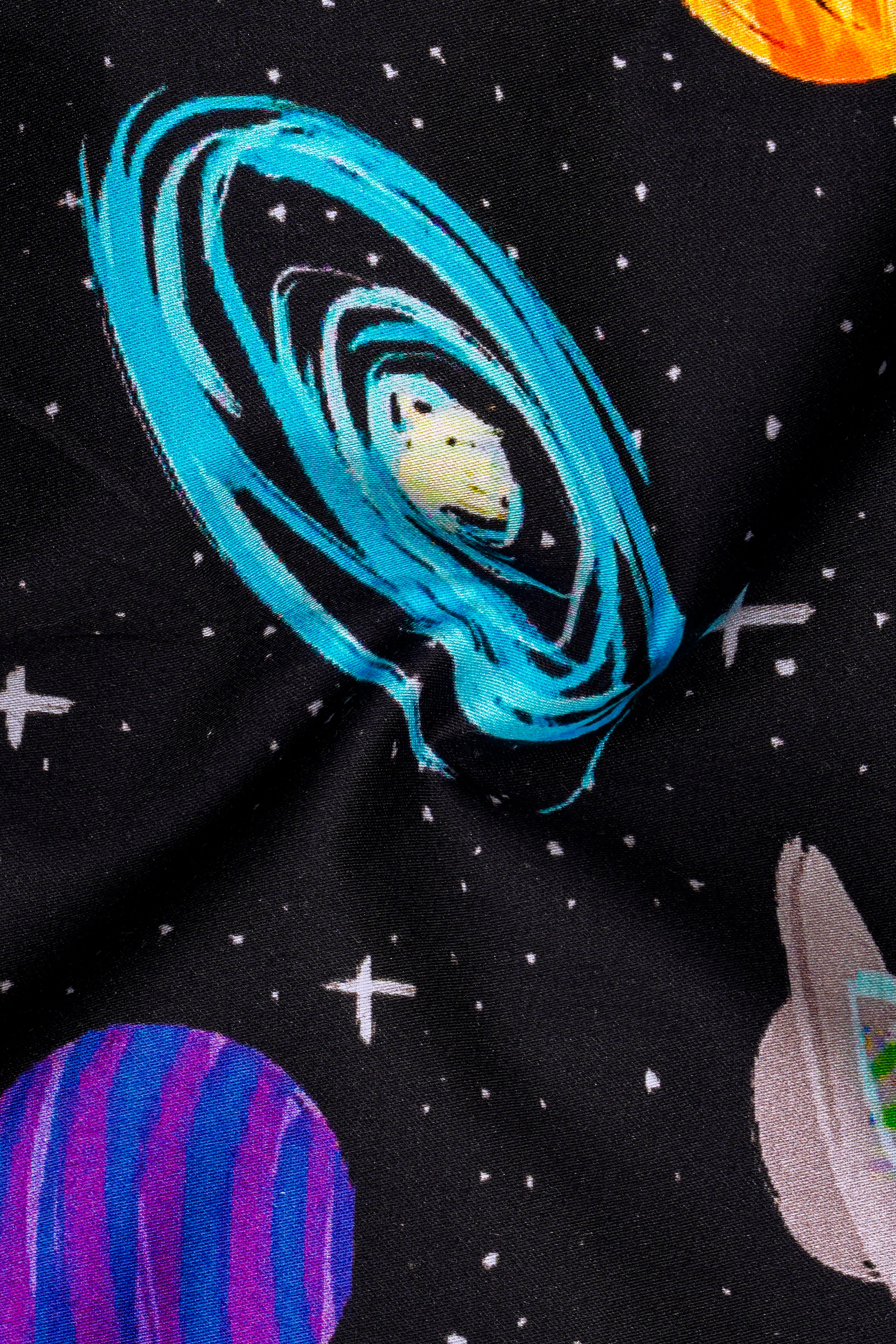 Jade Black Multicolour Galaxy Printed Super Soft Premium Cotton Shirt