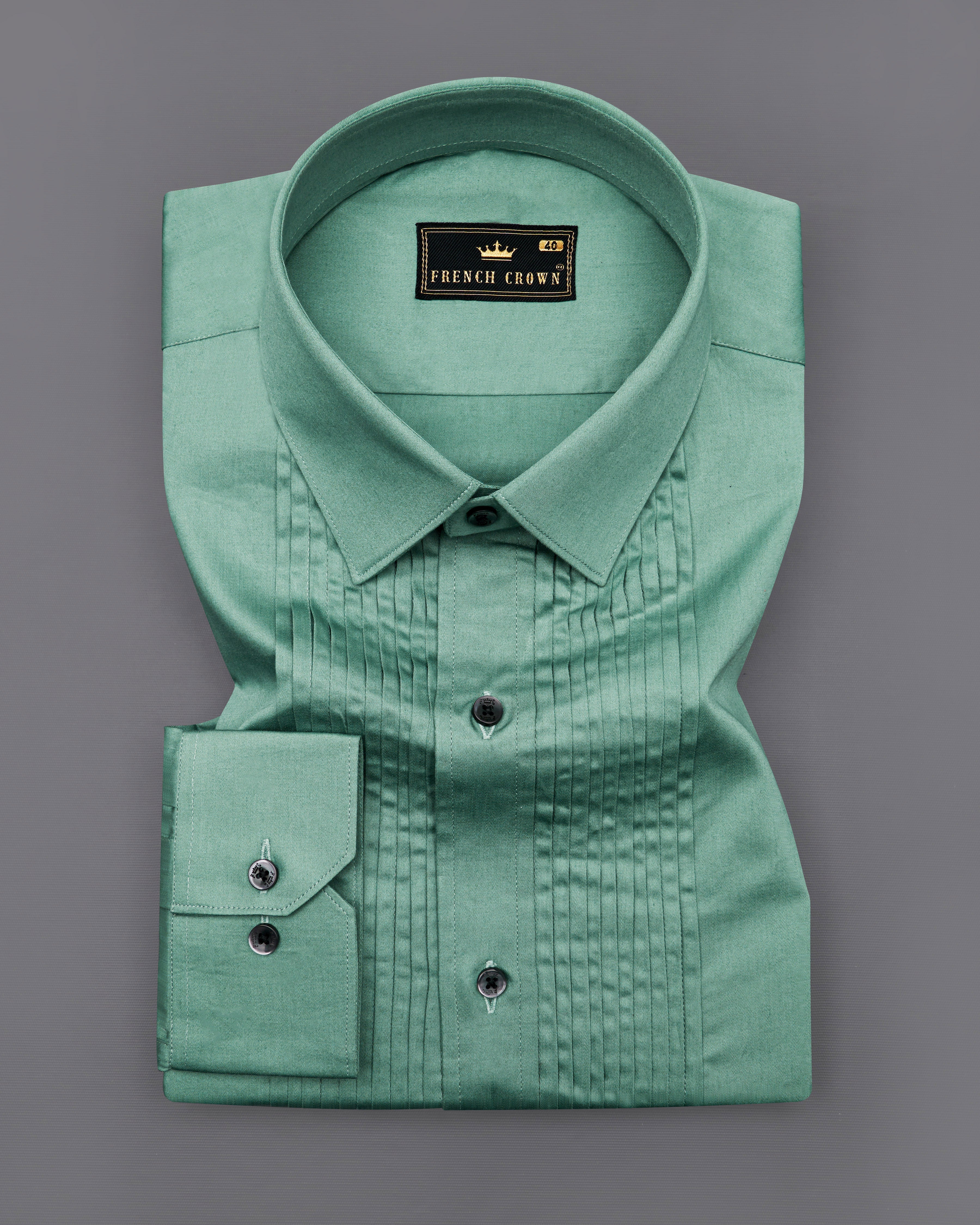 Patina Green Snake Pleated Super Soft Premium Cotton Tuxedo Shirt 8680-BLK-TXD-38,8680-BLK-TXD-H-38,8680-BLK-TXD-39,8680-BLK-TXD-H-39,8680-BLK-TXD-40,8680-BLK-TXD-H-40,8680-BLK-TXD-42,8680-BLK-TXD-H-42,8680-BLK-TXD-44,8680-BLK-TXD-H-44,8680-BLK-TXD-46,8680-BLK-TXD-H-46,8680-BLK-TXD-48,8680-BLK-TXD-H-48,8680-BLK-TXD-50,8680-BLK-TXD-H-50,8680-BLK-TXD-52,8680-BLK-TXD-H-52