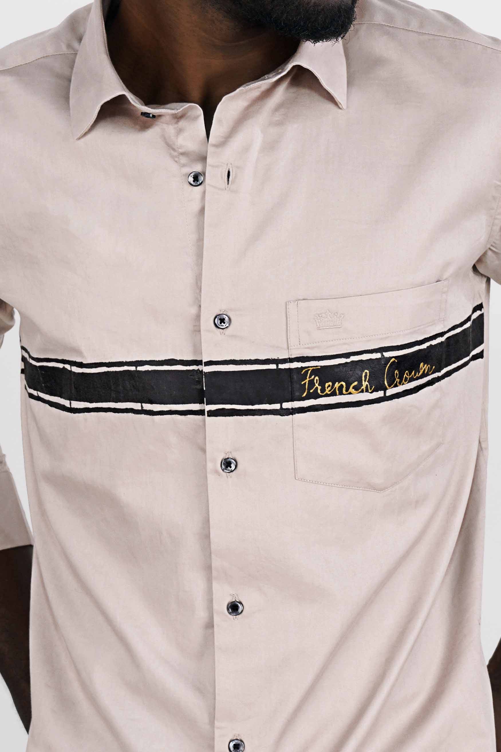 Heathered Brown and Black Hand Painted Super Soft Premium Cotton Designer Signature Shirt 8685-BLK-ART01-38, 8685-BLK-ART01-H-38, 8685-BLK-ART01-39, 8685-BLK-ART01-H-39, 8685-BLK-ART01-40, 8685-BLK-ART01-H-40, 8685-BLK-ART01-42, 8685-BLK-ART01-H-42, 8685-BLK-ART01-44, 8685-BLK-ART01-H-44, 8685-BLK-ART01-46, 8685-BLK-ART01-H-46, 8685-BLK-ART01-48, 8685-BLK-ART01-H-48, 8685-BLK-ART01-50, 8685-BLK-ART01-H-50, 8685-BLK-ART01-52, 8685-BLK-ART01-H-52