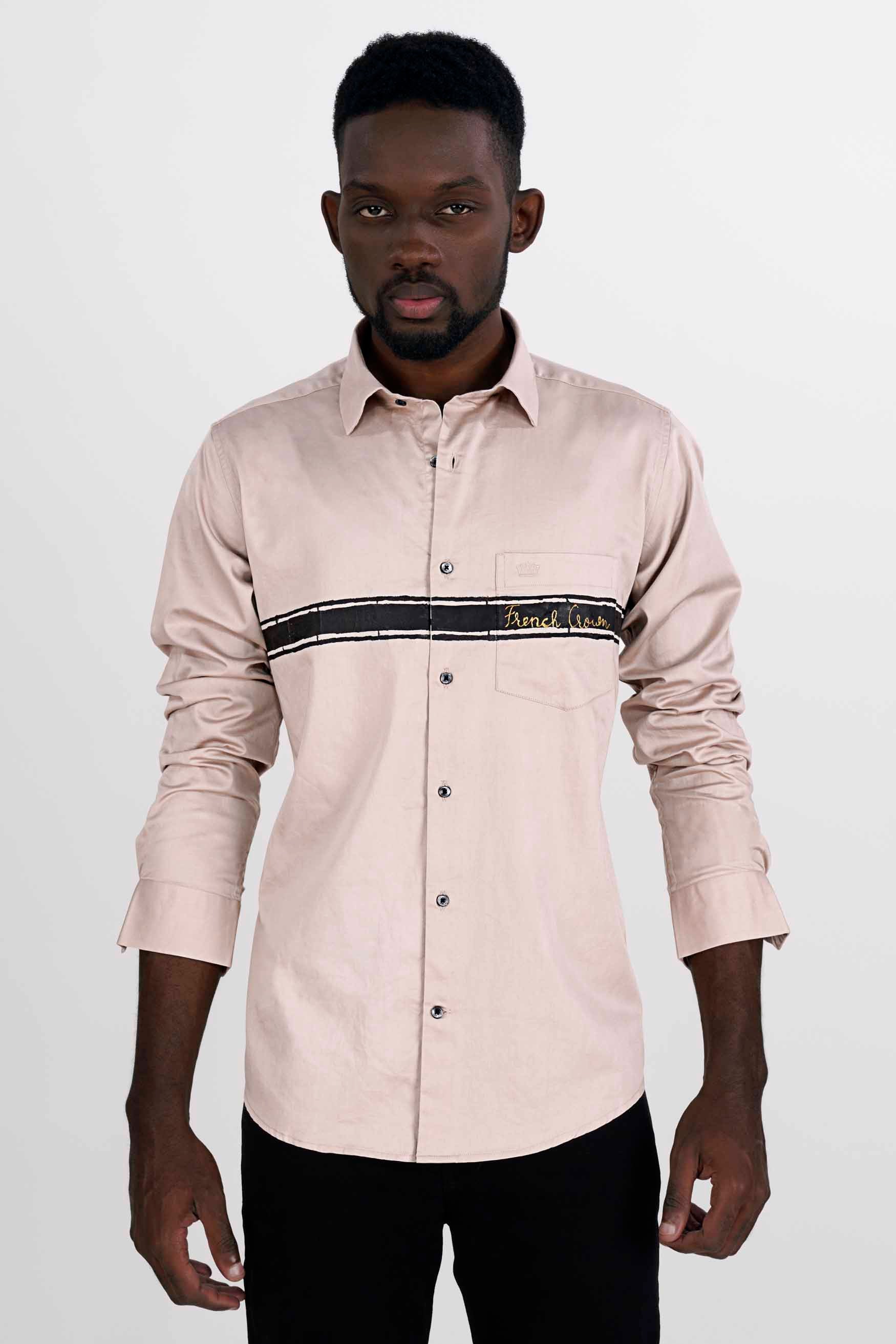 Heathered Brown and Black Hand Painted Super Soft Premium Cotton Designer Signature Shirt 8685-BLK-ART01-38, 8685-BLK-ART01-H-38, 8685-BLK-ART01-39, 8685-BLK-ART01-H-39, 8685-BLK-ART01-40, 8685-BLK-ART01-H-40, 8685-BLK-ART01-42, 8685-BLK-ART01-H-42, 8685-BLK-ART01-44, 8685-BLK-ART01-H-44, 8685-BLK-ART01-46, 8685-BLK-ART01-H-46, 8685-BLK-ART01-48, 8685-BLK-ART01-H-48, 8685-BLK-ART01-50, 8685-BLK-ART01-H-50, 8685-BLK-ART01-52, 8685-BLK-ART01-H-52