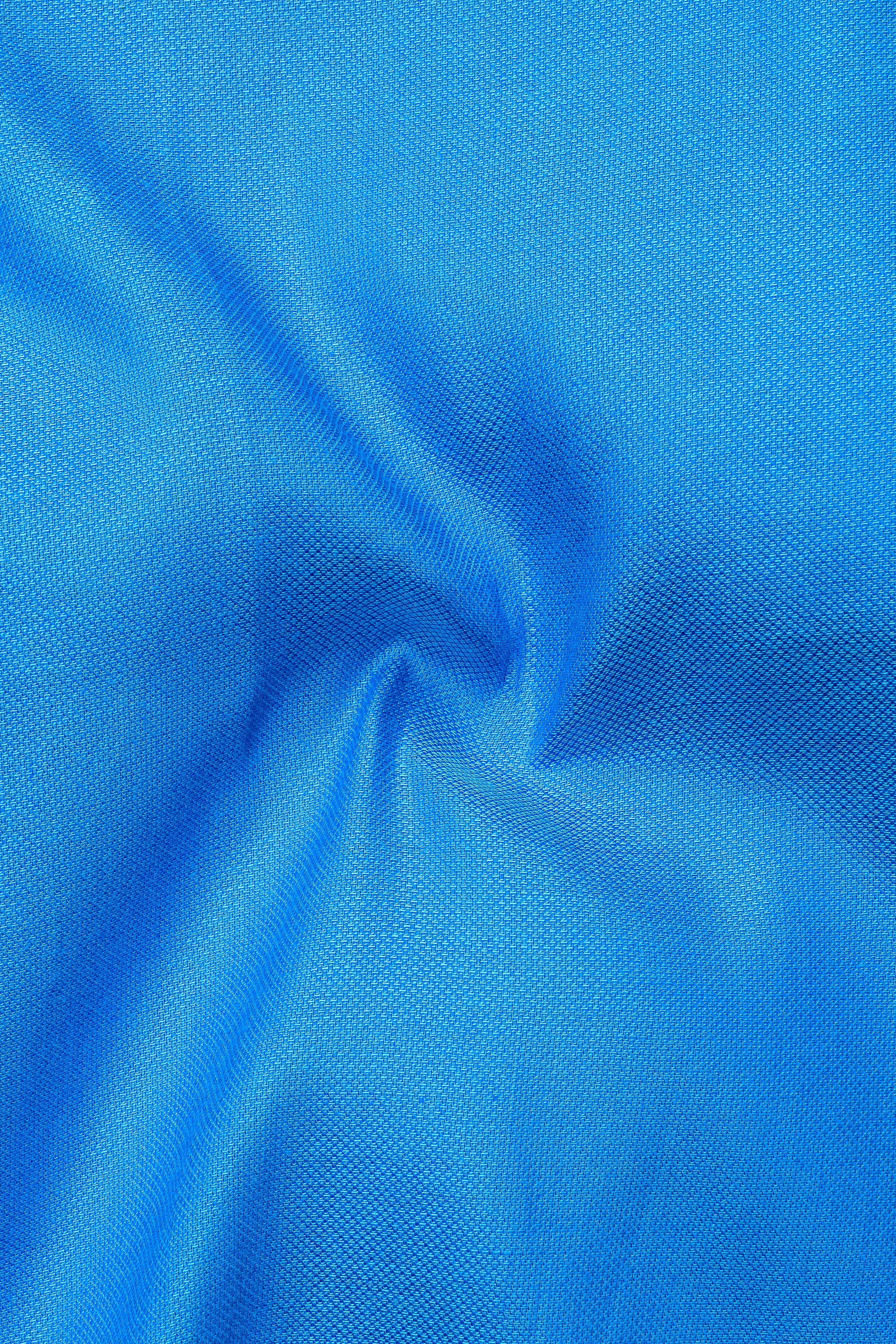 Radiance Blue Dobby Textured Premium Giza Cotton Shirt