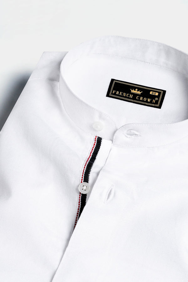 Snow White Luxurious Linen Shirt.