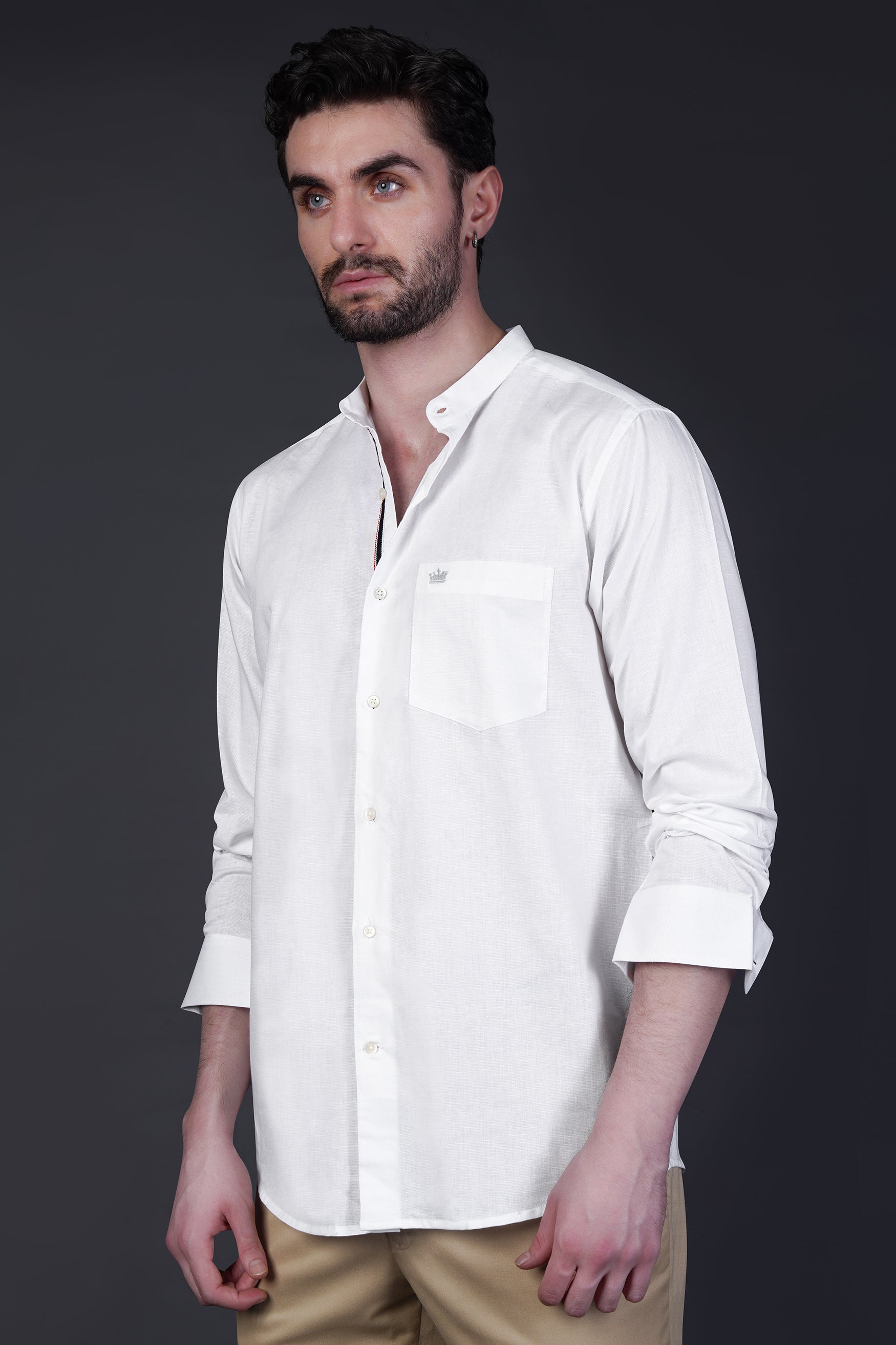 Snow White Luxurious Linen Shirt.