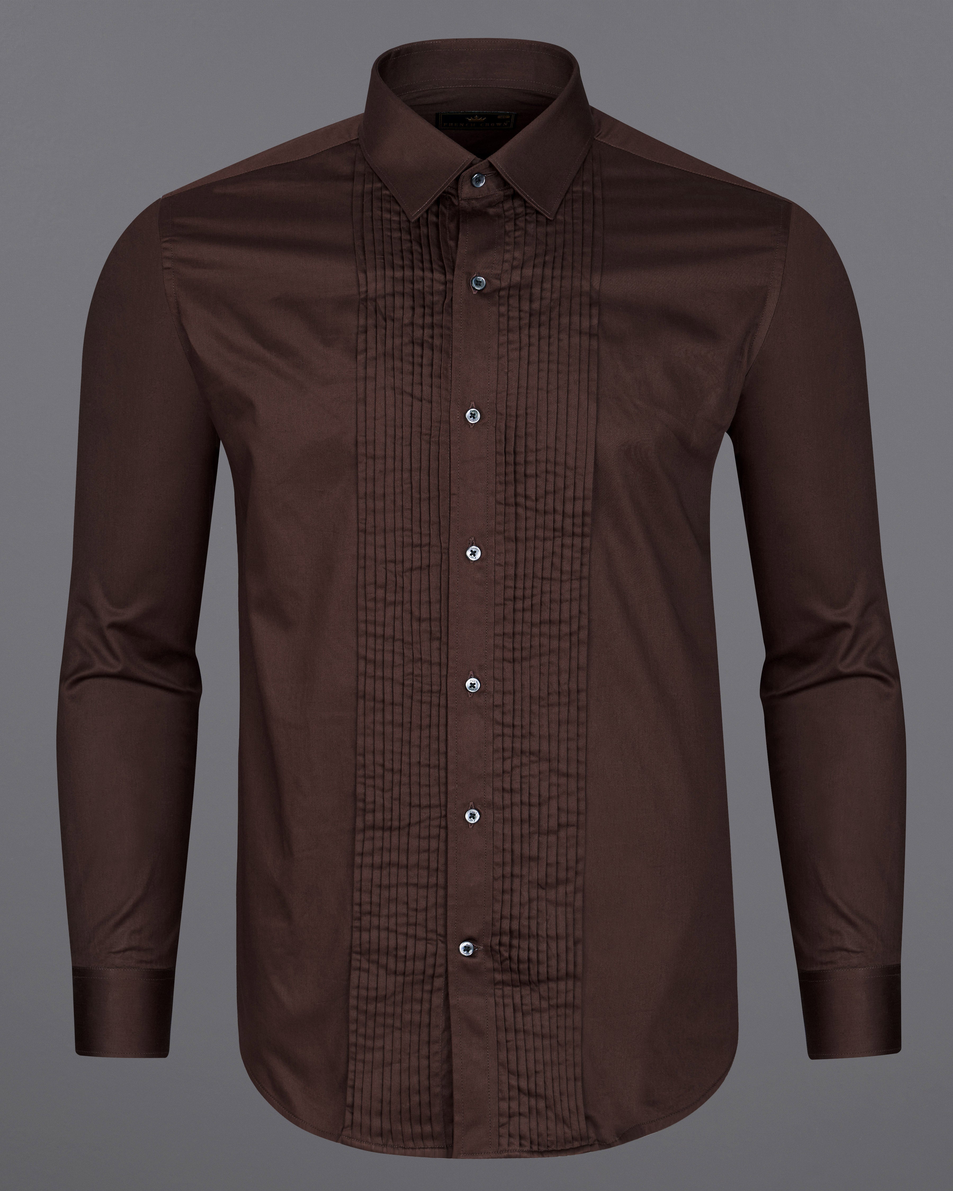 Sambuca Brown Snake Pleated Super Soft Premium Cotton Tuxedo Shirt  8820-BLK-TXD-38,8820-BLK-TXD-H-38,8820-BLK-TXD-39,8820-BLK-TXD-H-39,8820-BLK-TXD-40,8820-BLK-TXD-H-40,8820-BLK-TXD-42,8820-BLK-TXD-H-42,8820-BLK-TXD-44,8820-BLK-TXD-H-44,8820-BLK-TXD-46,8820-BLK-TXD-H-46,8820-BLK-TXD-48,8820-BLK-TXD-H-48,8820-BLK-TXD-50,8820-BLK-TXD-H-50,8820-BLK-TXD-52,8820-BLK-TXD-H-52