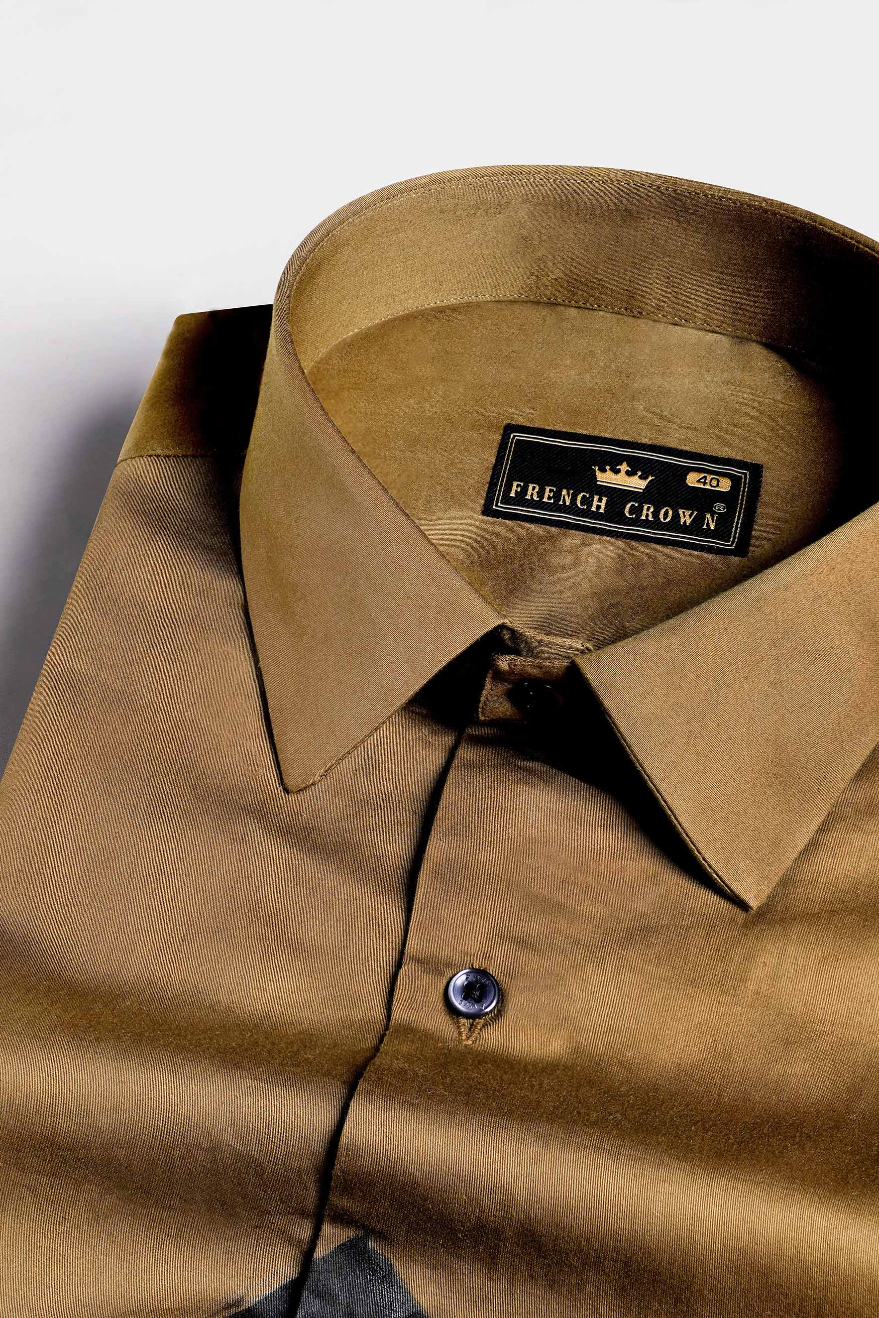 Nutmeg Brown Brand Name Hand Painted Subtle Sheen Super Soft Premium Cotton Designer Shirt 8853-BLK-ART-38, 8853-BLK-ART-H-38, 8853-BLK-ART-39, 8853-BLK-ART-H-39, 8853-BLK-ART-40, 8853-BLK-ART-H-40, 8853-BLK-ART-42, 8853-BLK-ART-H-42, 8853-BLK-ART-44, 8853-BLK-ART-H-44, 8853-BLK-ART-46, 8853-BLK-ART-H-46, 8853-BLK-ART-48, 8853-BLK-ART-H-48, 8853-BLK-ART-50, 8853-BLK-ART-H-50, 8853-BLK-ART-52, 8853-BLK-ART-H-52