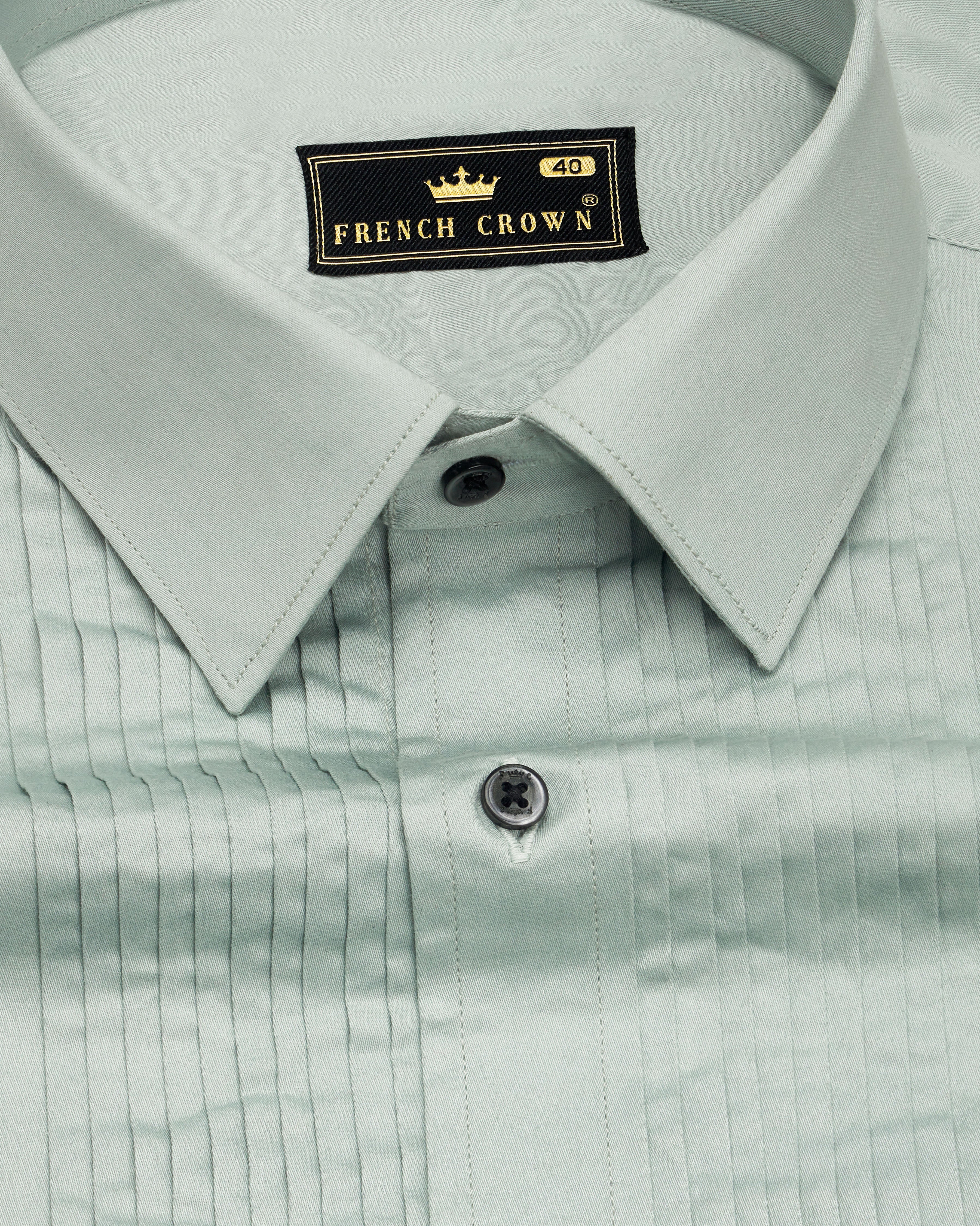 Periglacial Green Subtle Sheen Snake Pleated Super Soft Premium Cotton Tuxedo Shirt 8860-BLK-TXD-38, 8860-BLK-TXD-H-38, 8860-BLK-TXD-39, 8860-BLK-TXD-H-39, 8860-BLK-TXD-40, 8860-BLK-TXD-H-40, 8860-BLK-TXD-42, 8860-BLK-TXD-H-42, 8860-BLK-TXD-44, 8860-BLK-TXD-H-44, 8860-BLK-TXD-46, 8860-BLK-TXD-H-46, 8860-BLK-TXD-48, 8860-BLK-TXD-H-48, 8860-BLK-TXD-50, 8860-BLK-TXD-H-50, 8860-BLK-TXD-52, 8860-BLK-TXD-H-52