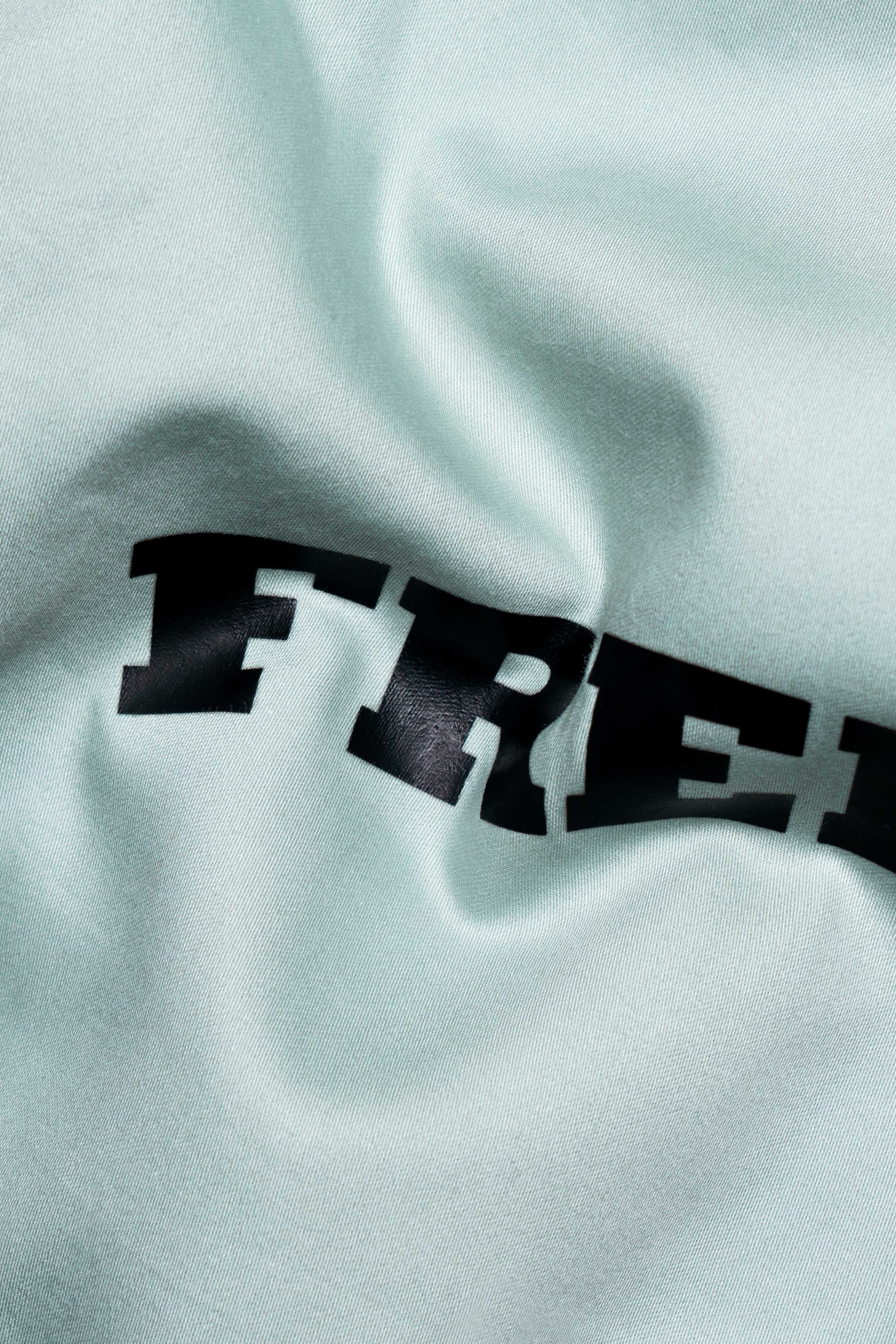 Cyan Green French Crown Printed Subtle Sheen Super Soft Premium Cotton Designer Shirt