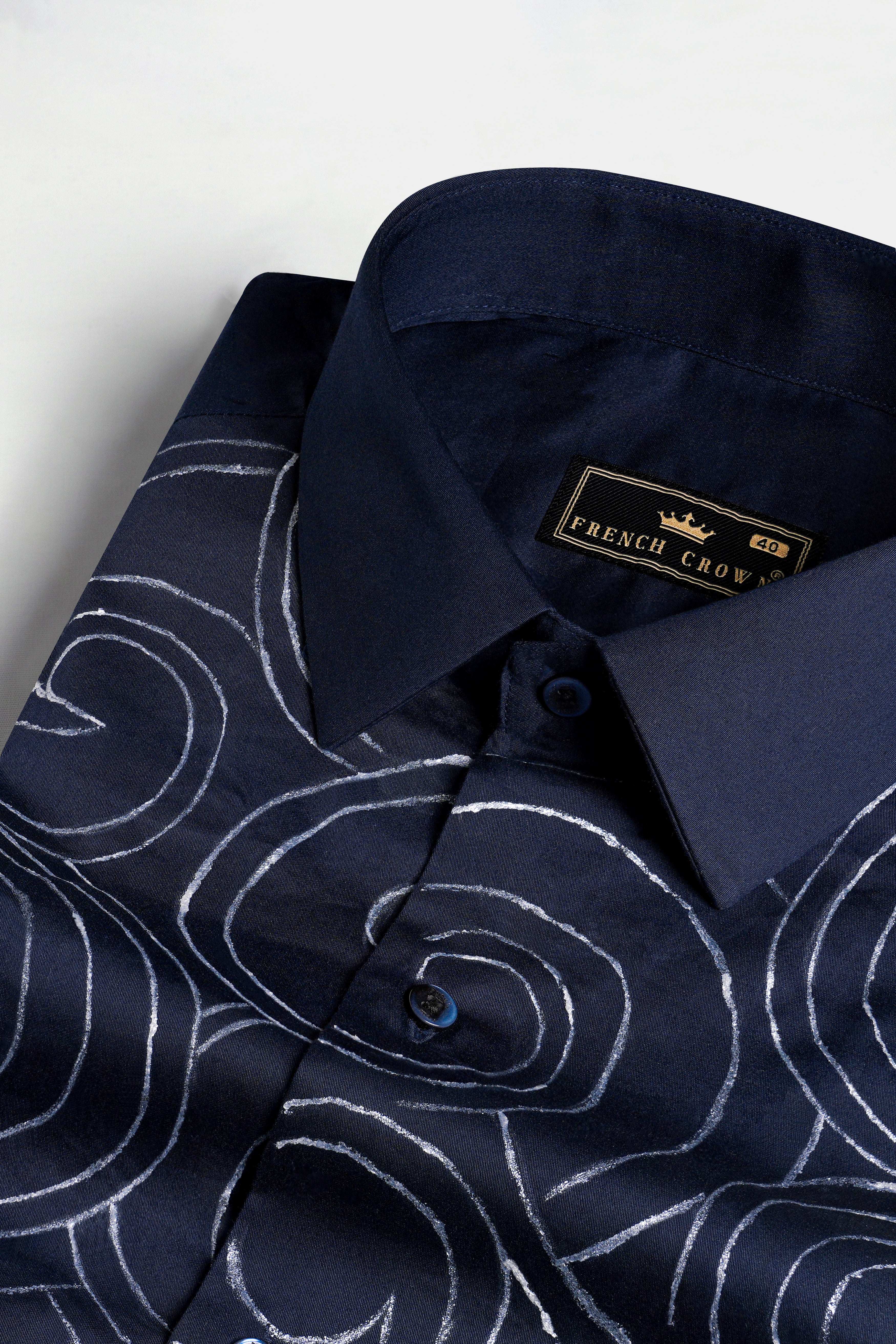 Bleached Blue with White Hand Painted Super Soft Premium Cotton Designer Shirt 8873-BLE-ART01-38, 8873-BLE-ART01-H-38, 8873-BLE-ART01-39, 8873-BLE-ART01-H-39, 8873-BLE-ART01-40, 8873-BLE-ART01-H-40, 8873-BLE-ART01-42, 8873-BLE-ART01-H-42, 8873-BLE-ART01-44, 8873-BLE-ART01-H-44, 8873-BLE-ART01-46, 8873-BLE-ART01-H-46, 8873-BLE-ART01-48, 8873-BLE-ART01-H-48, 8873-BLE-ART01-50, 8873-BLE-ART01-H-50, 8873-BLE-ART01-52, 8873-BLE-ART01-H-52