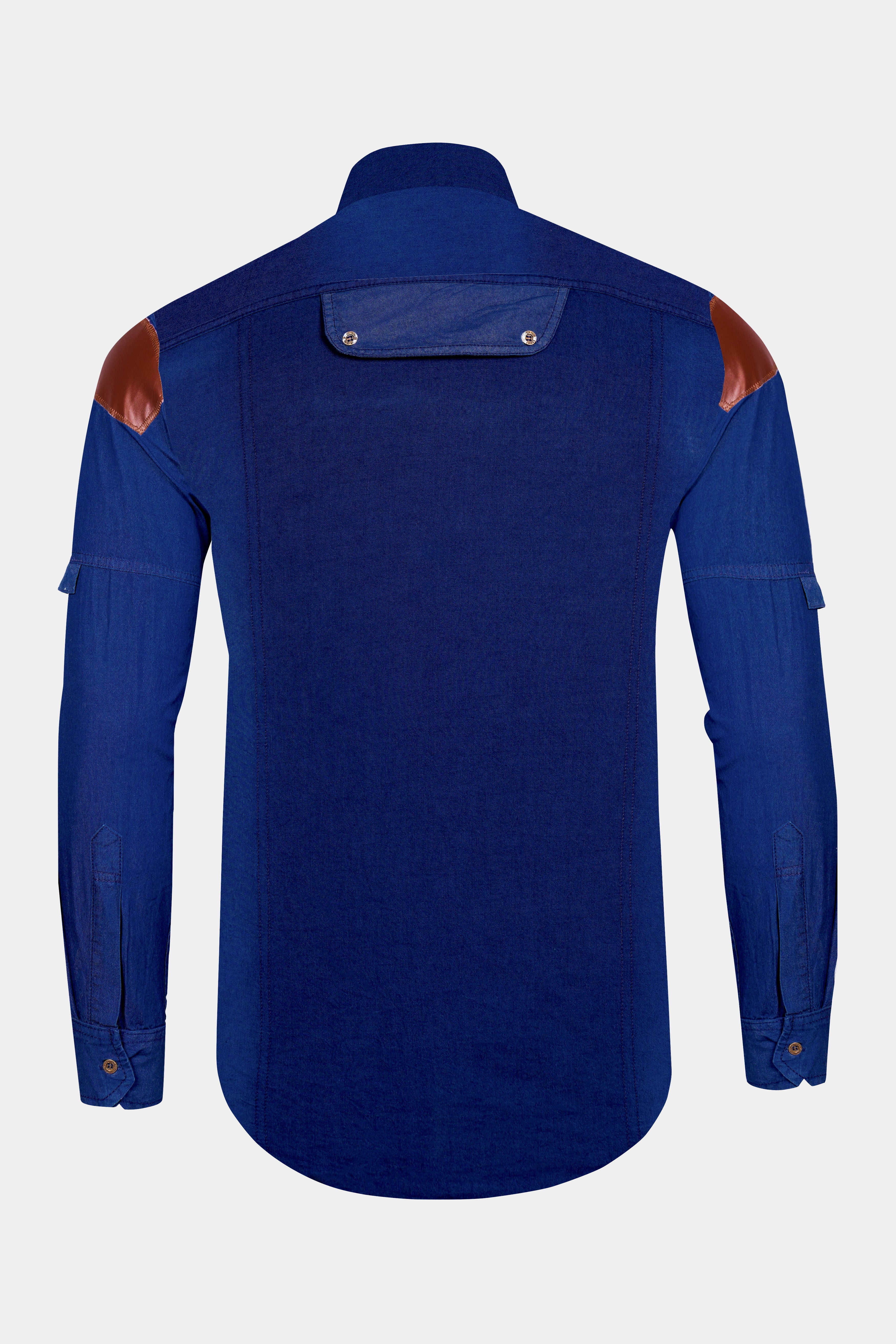 Ebony Blue Lightweight Denim Designer Shirt