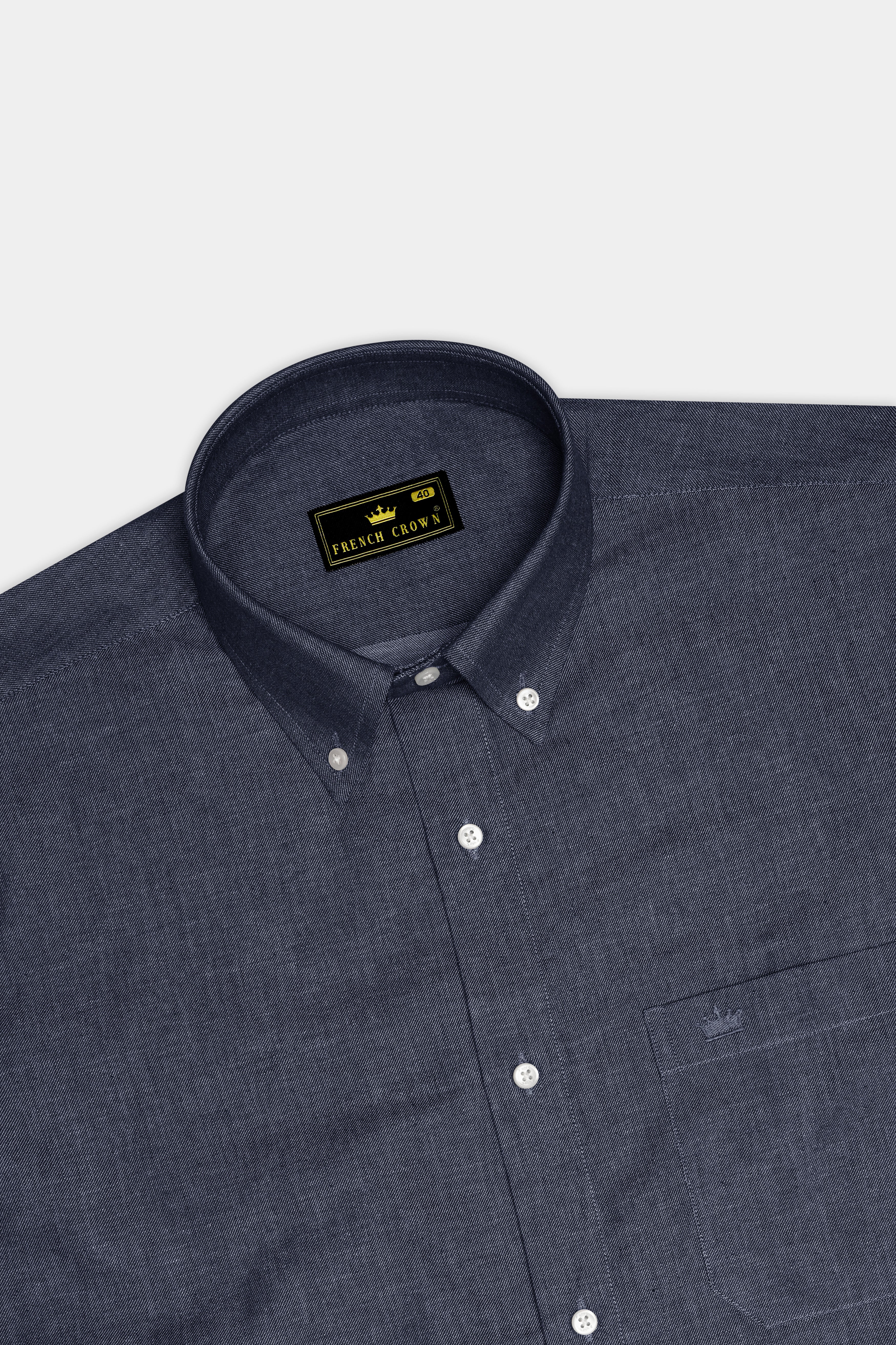 Carbon Blue Button Down Denim Shirt