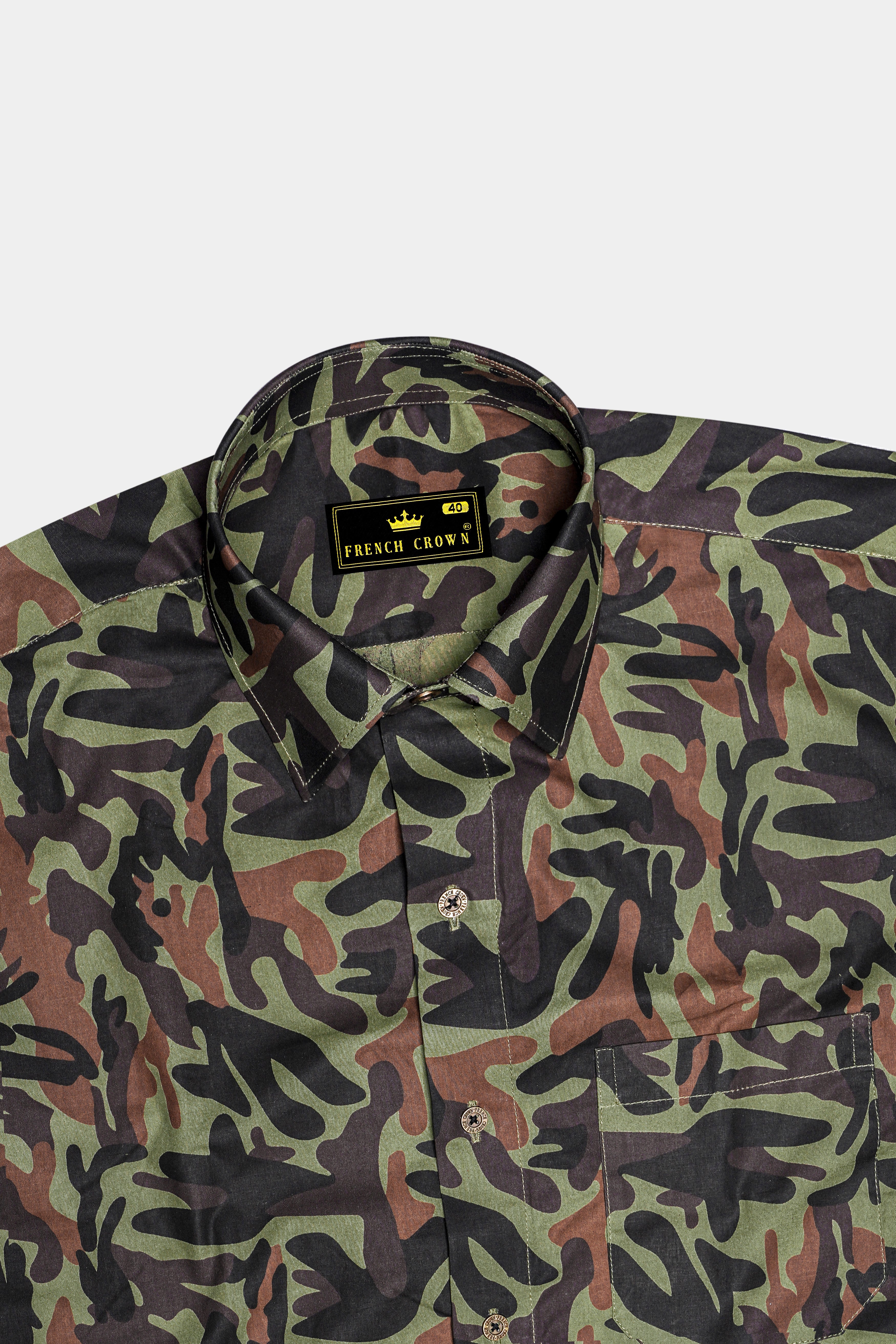 Brownish with Gunmetal Gray Multicolour Royal Oxford Shirt