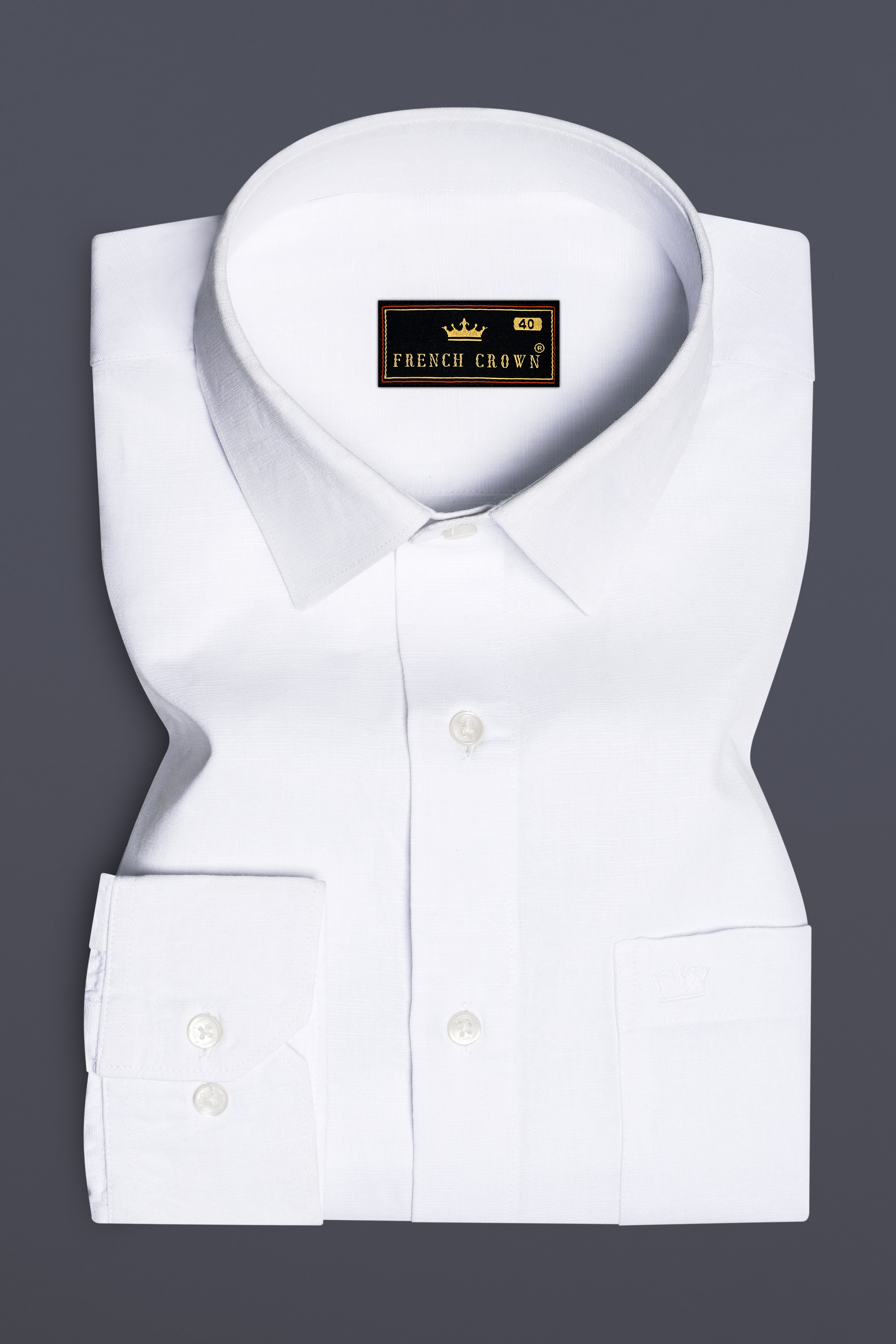 Bright White Luxurious Linen Shirt
