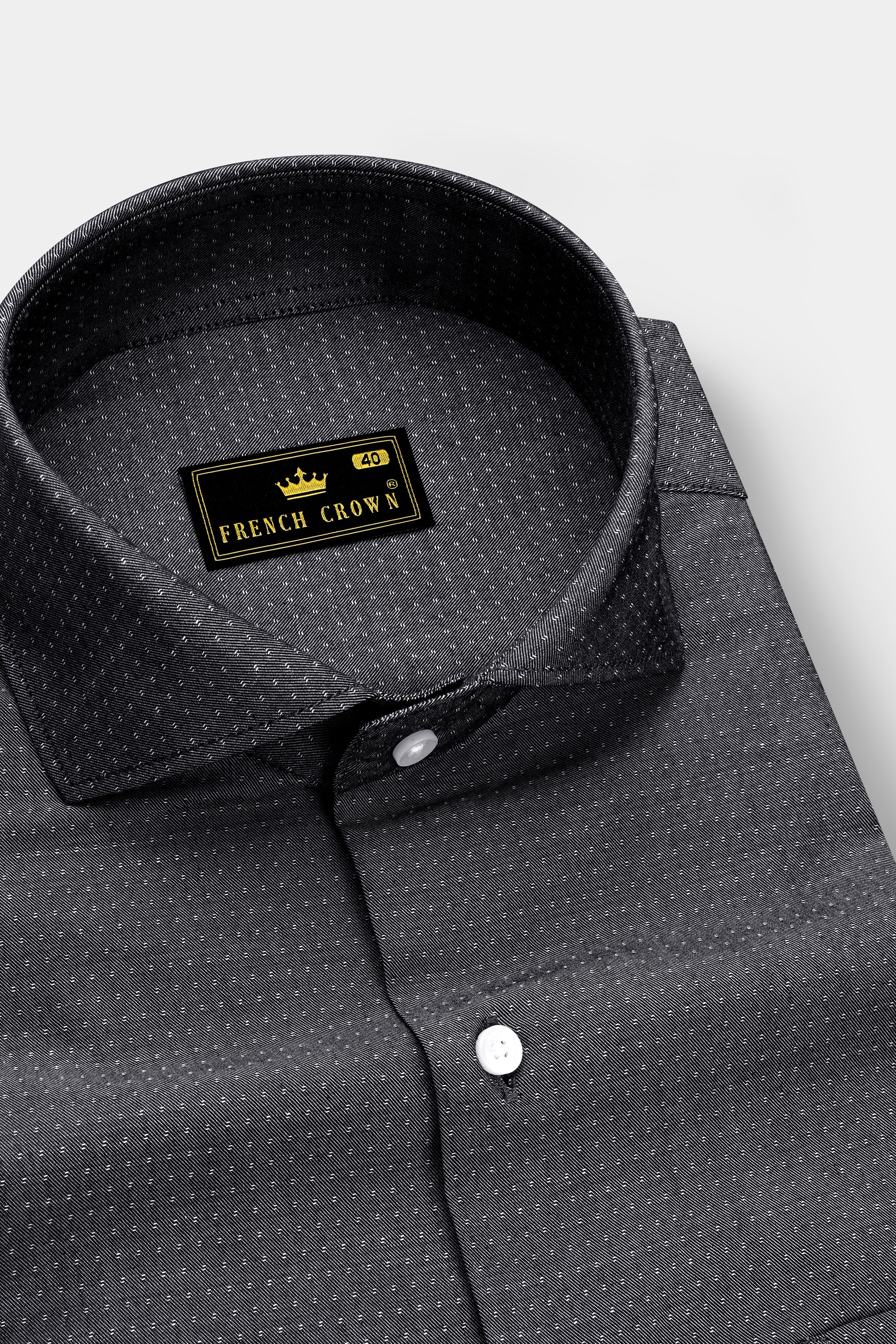 Storm Dust Gray Twill Premium Cotton Shirt