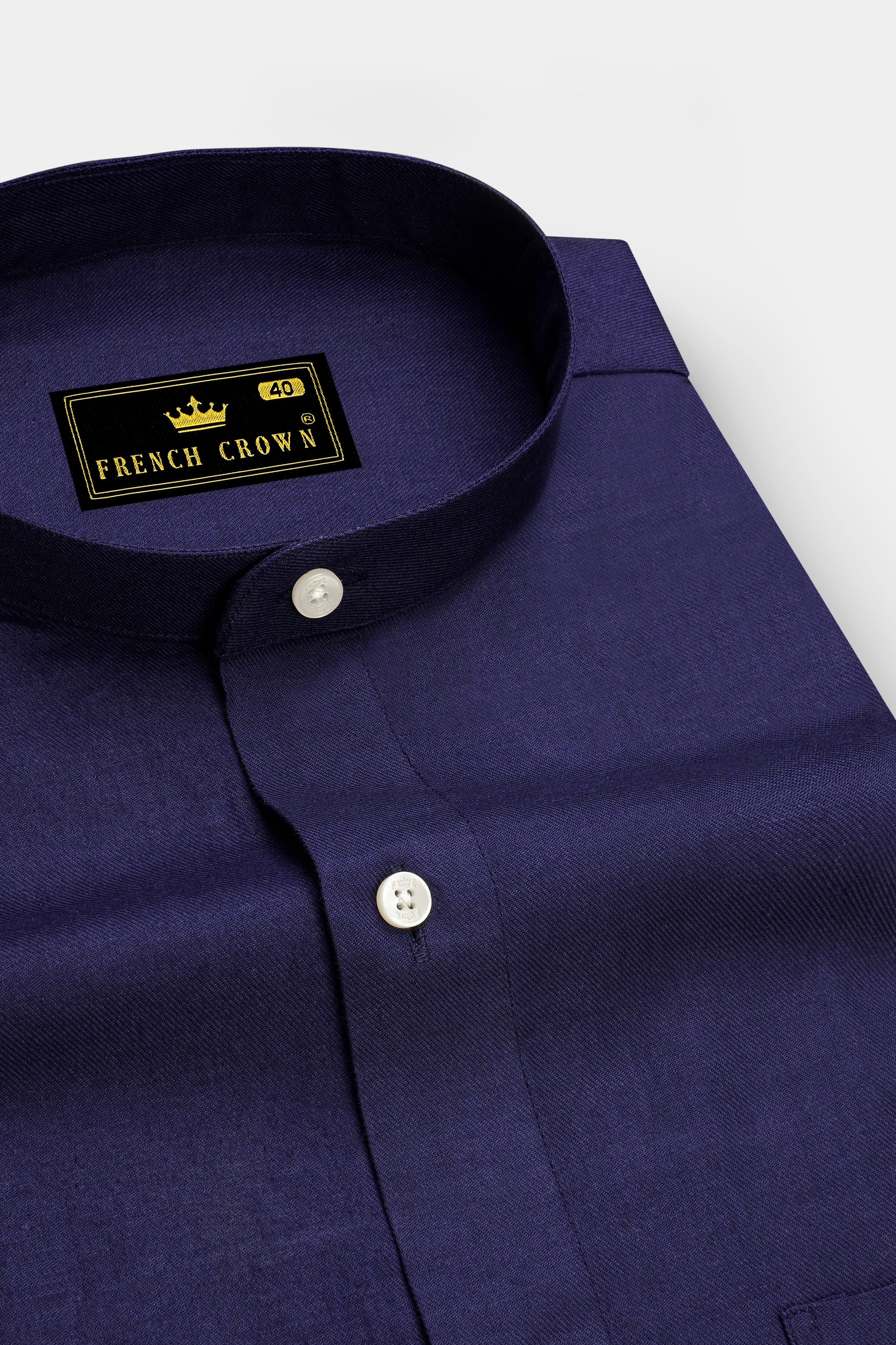 Haiti Blue Twill Premium Cotton Shirt