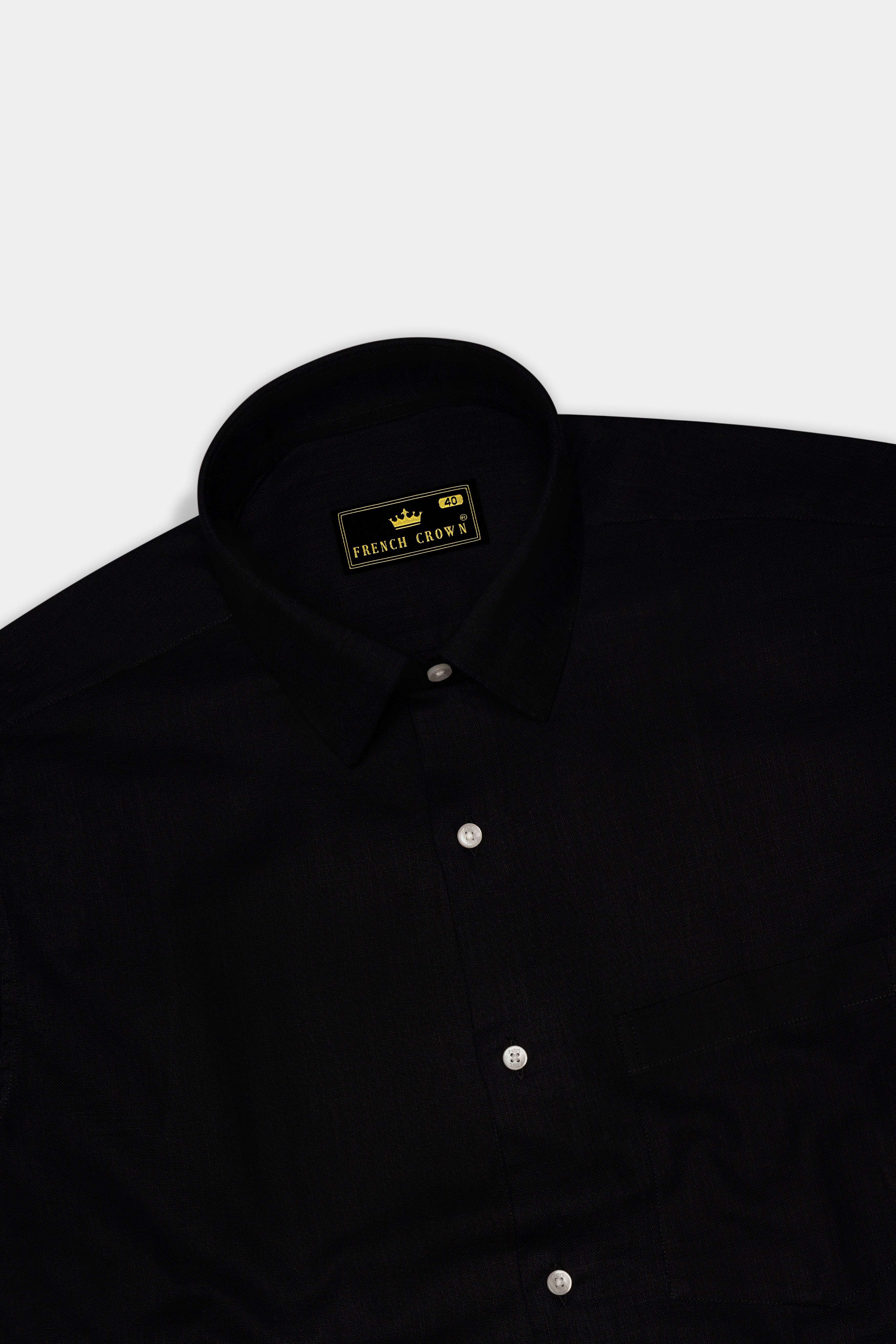Midnight Black Luxurious Linen SHIRT