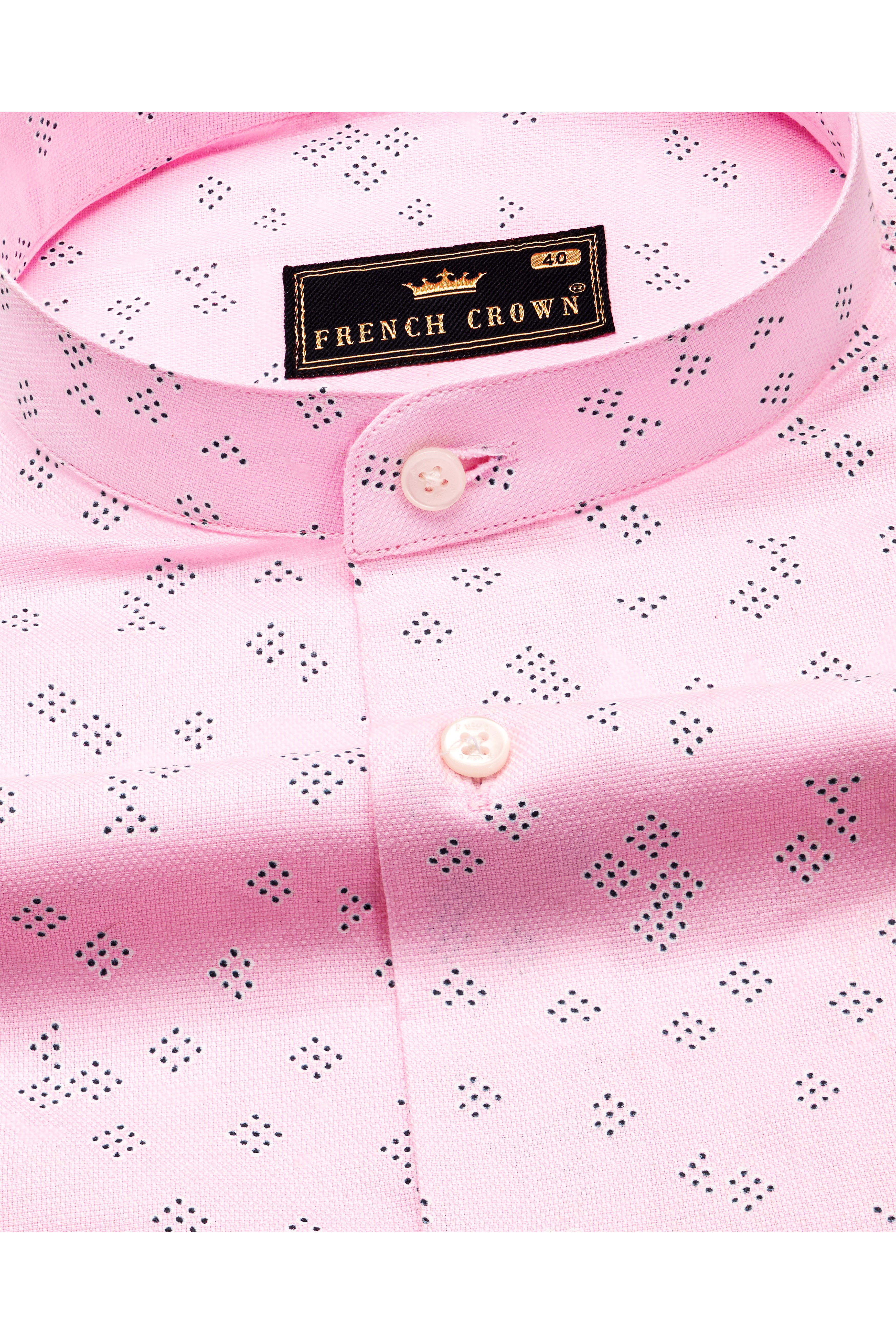 Oyster Pink Dobby Textured Premium Giza Cotton Shirt