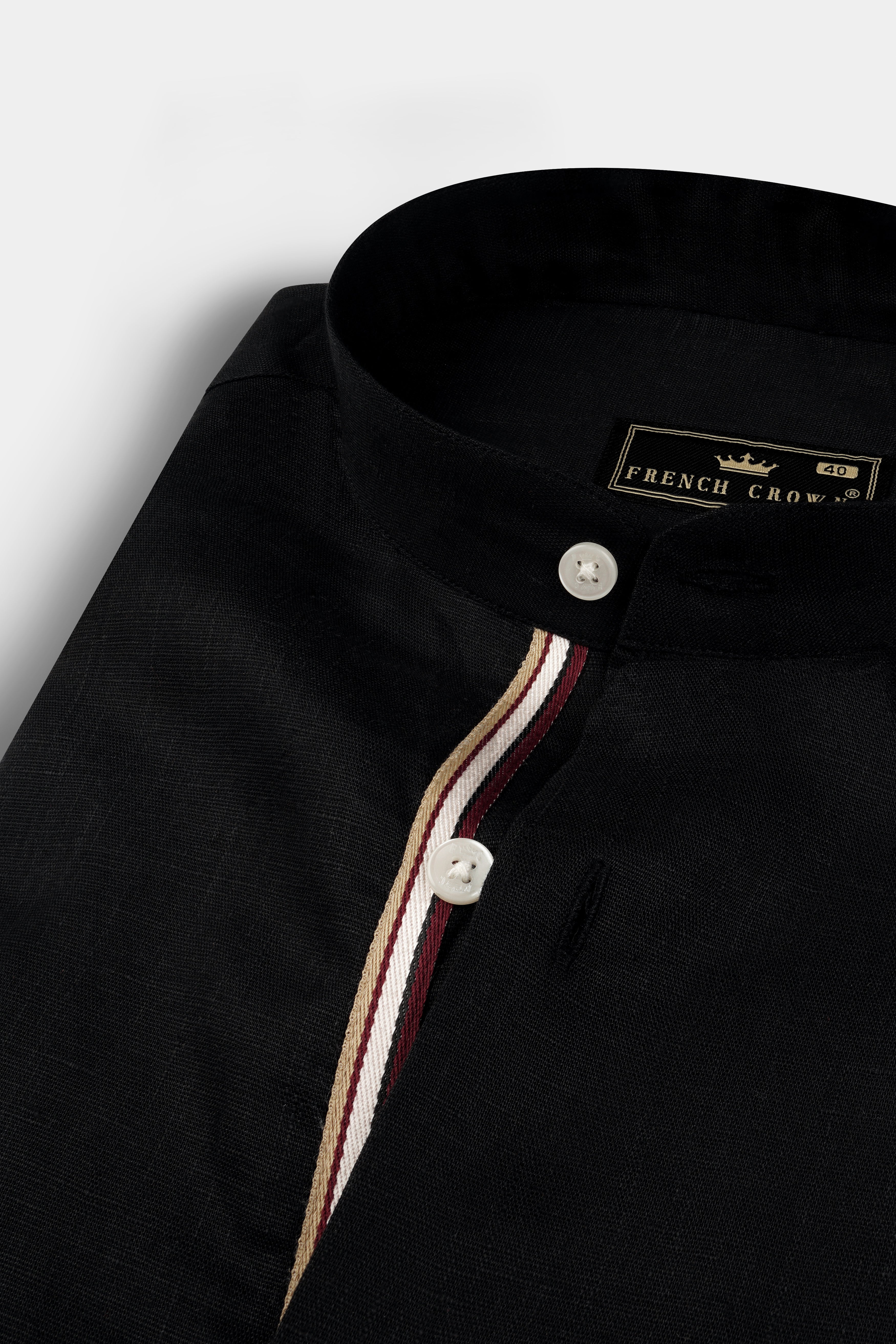 Grease Black Luxurious Linen SHIRT