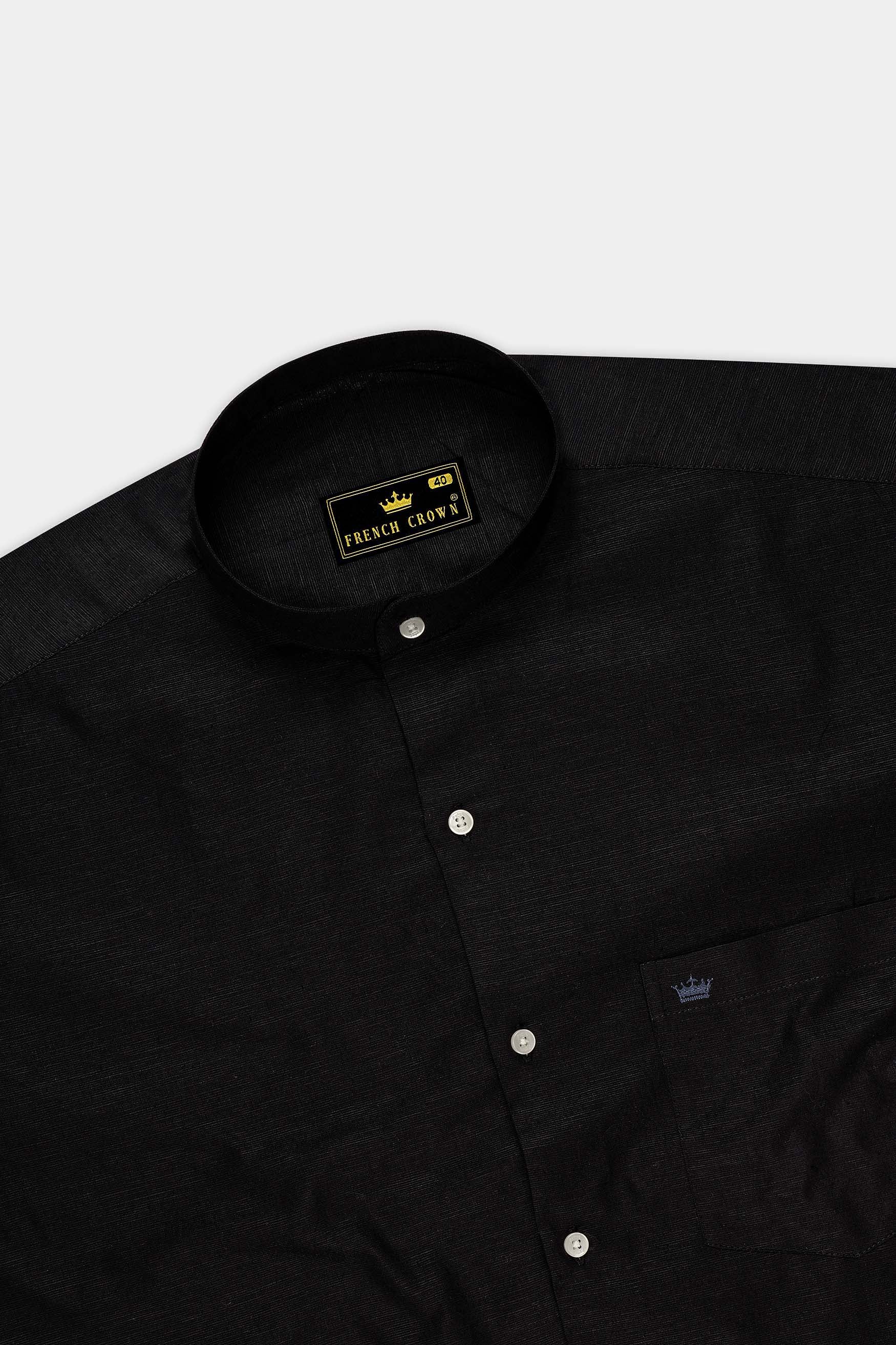 Grease Black Luxurious Linen SHIRT