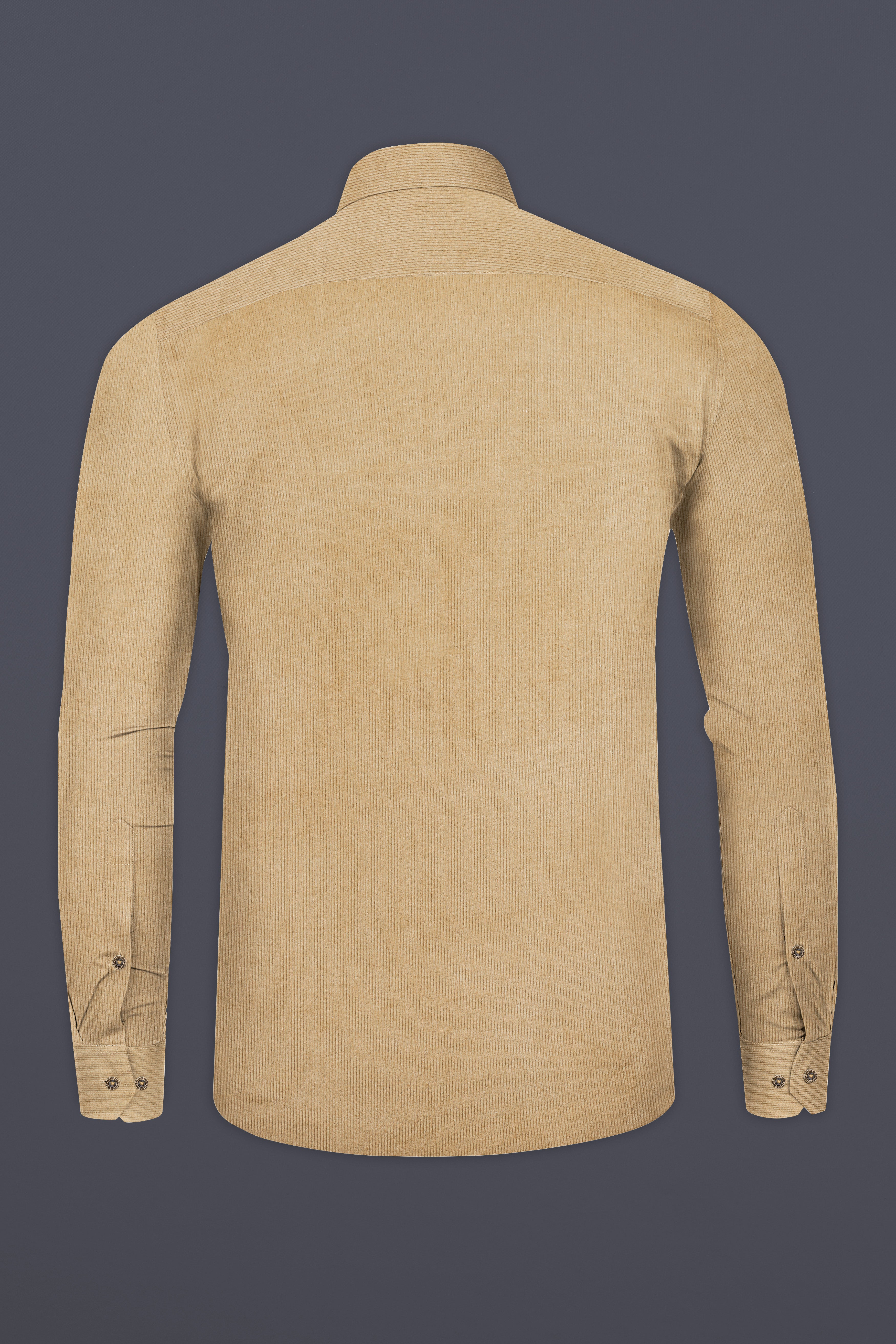 Brandy Brown Corduroy Designer Overshirt/Shacket With Zipper Fastening