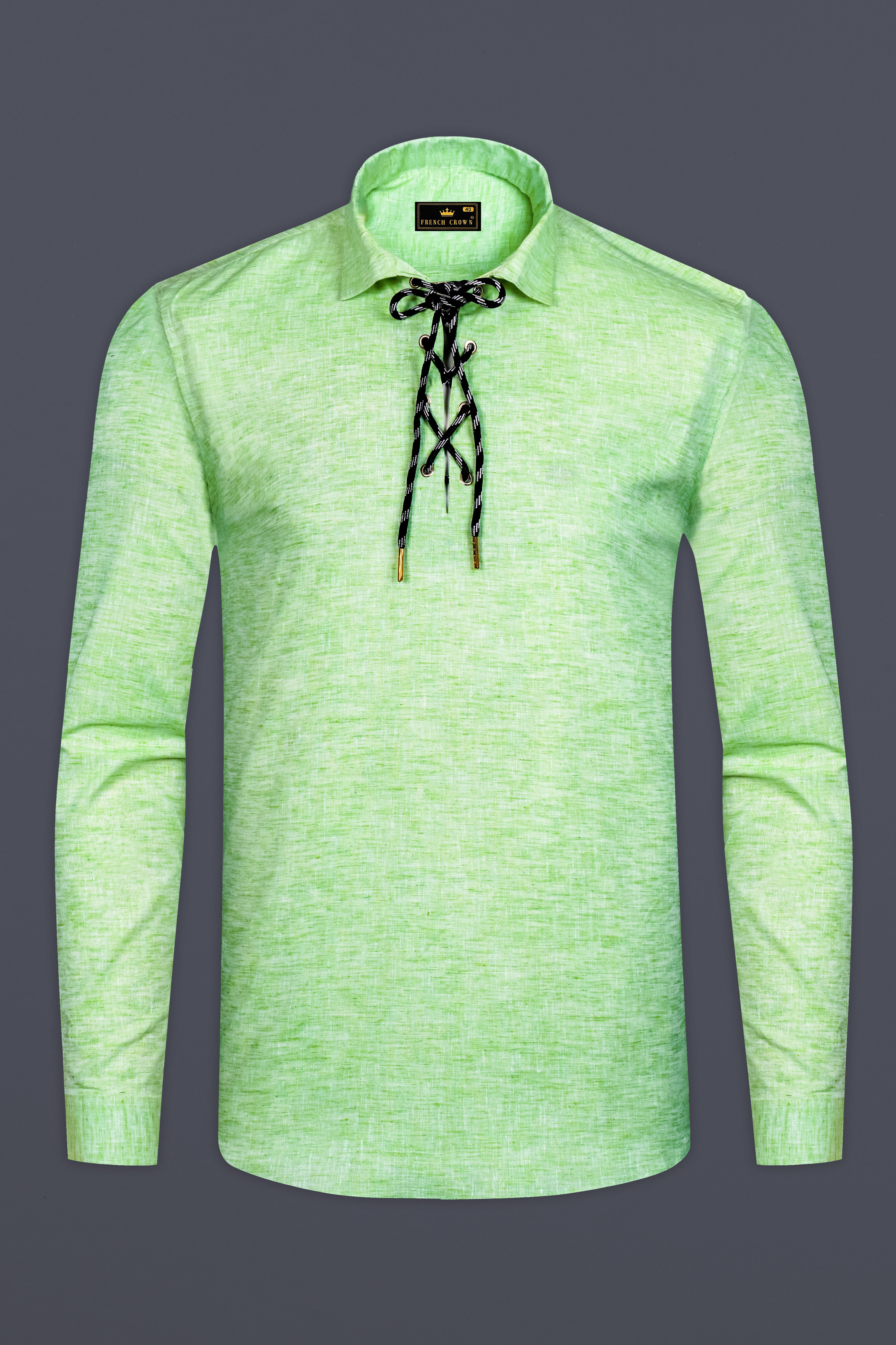 Madang Green Luxurious Linen Designer Shirt