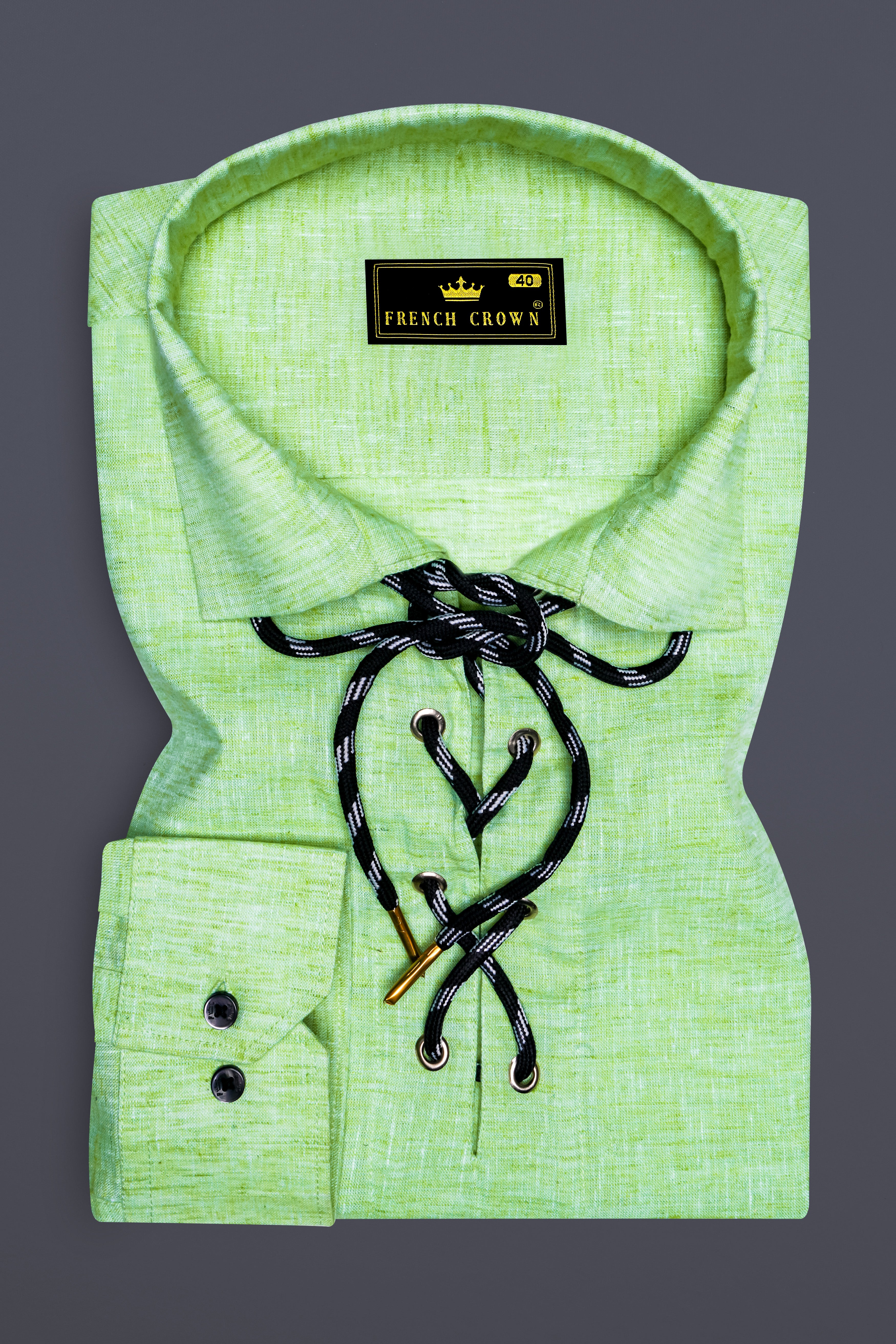 Madang Green Luxurious Linen Designer Shirt